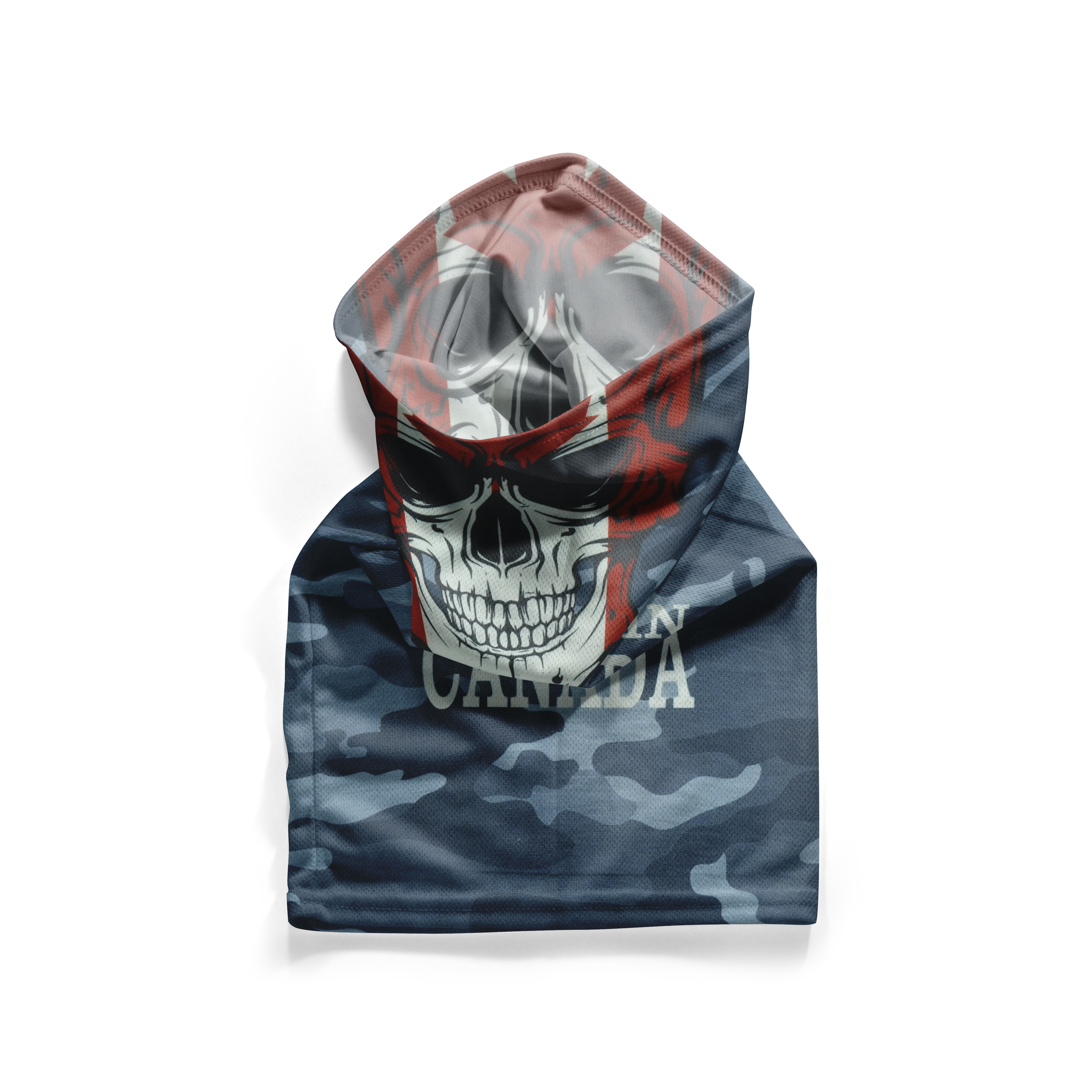 Made In Canada Skull Flag Snood – Breathable Mask Neck Gaiter Face Covering