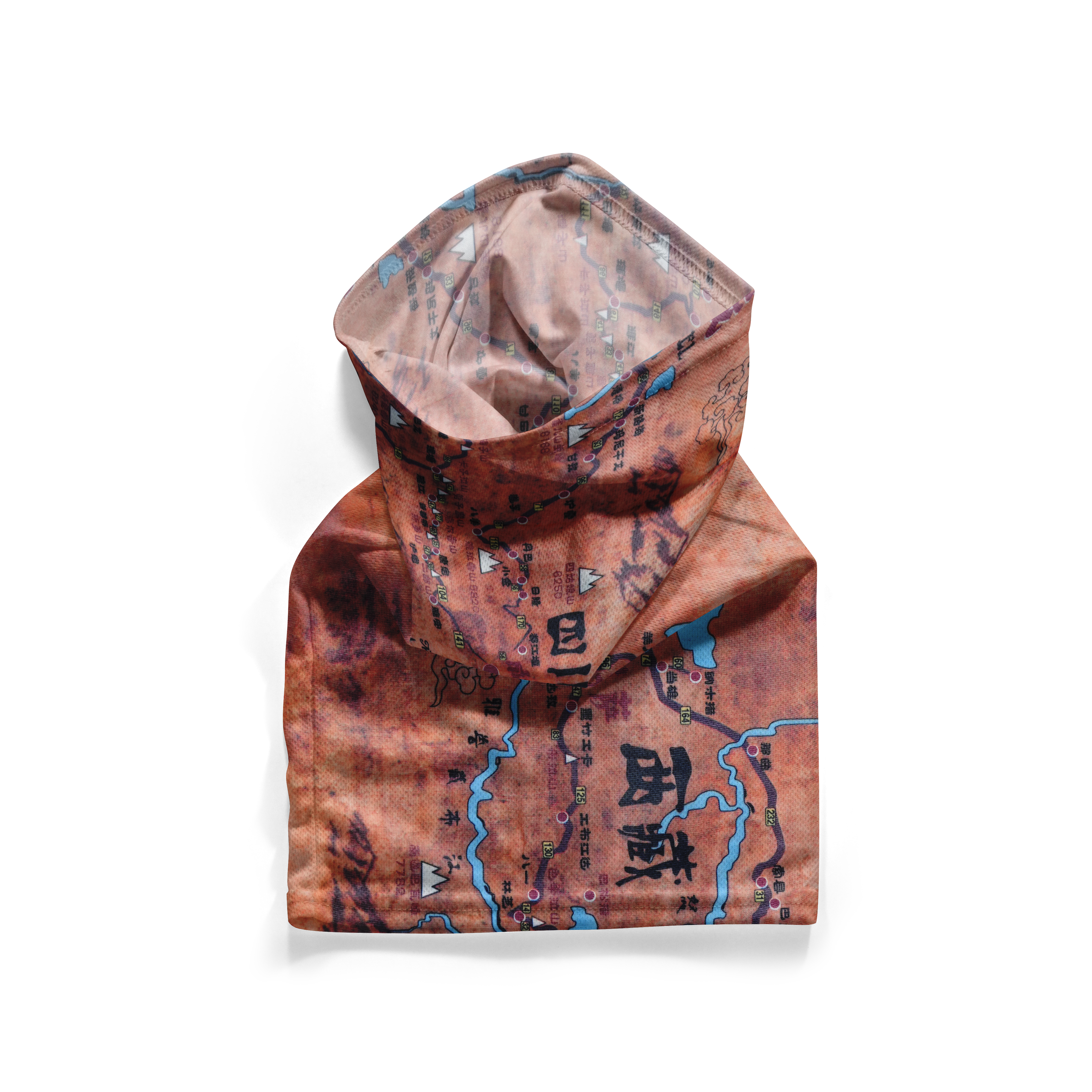 Sichuan–Tibet Trail Map Snood– Breathable Mask Neck Gaiter Face Covering