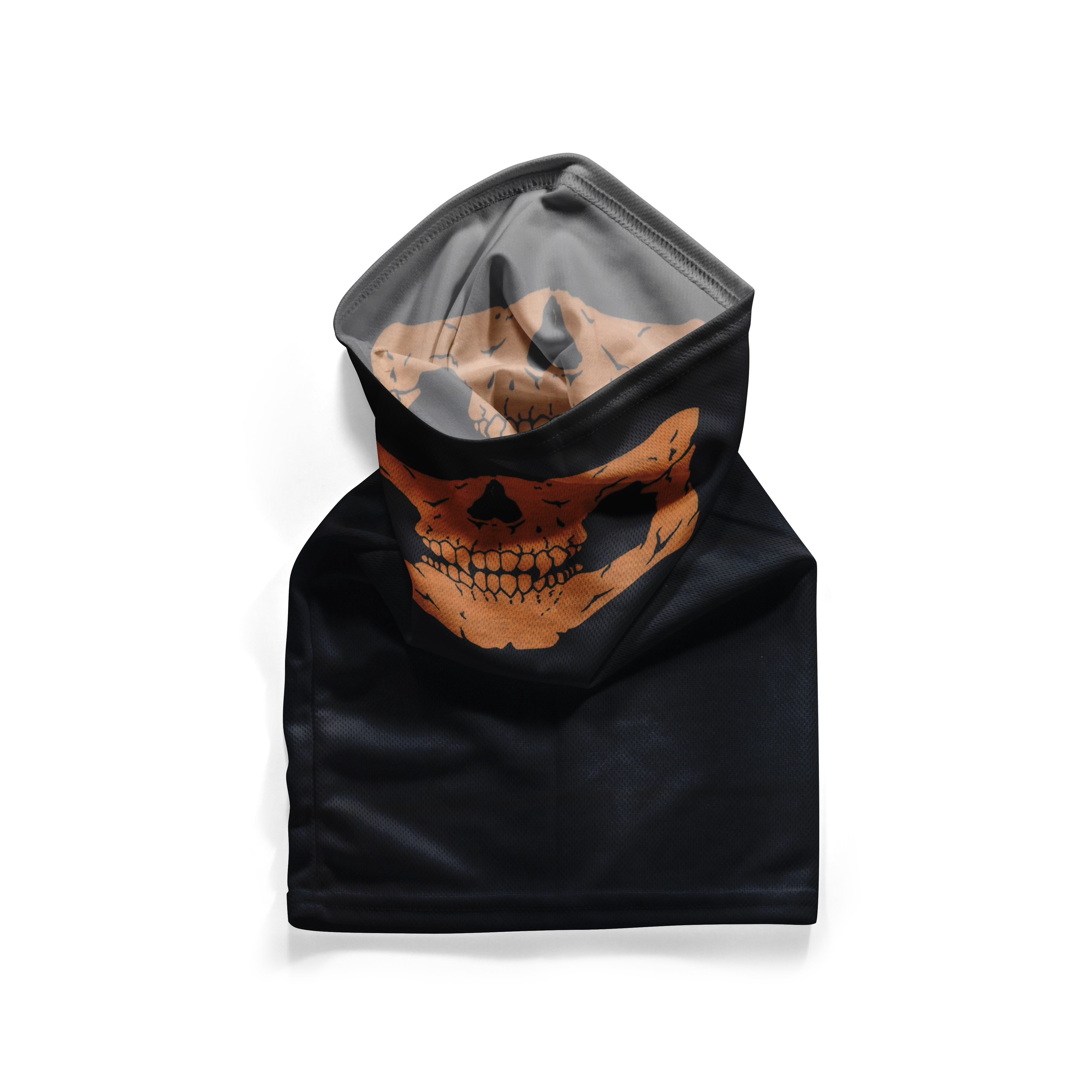Skull Orange Snood– Breathable Mask Neck Gaiter Face Covering