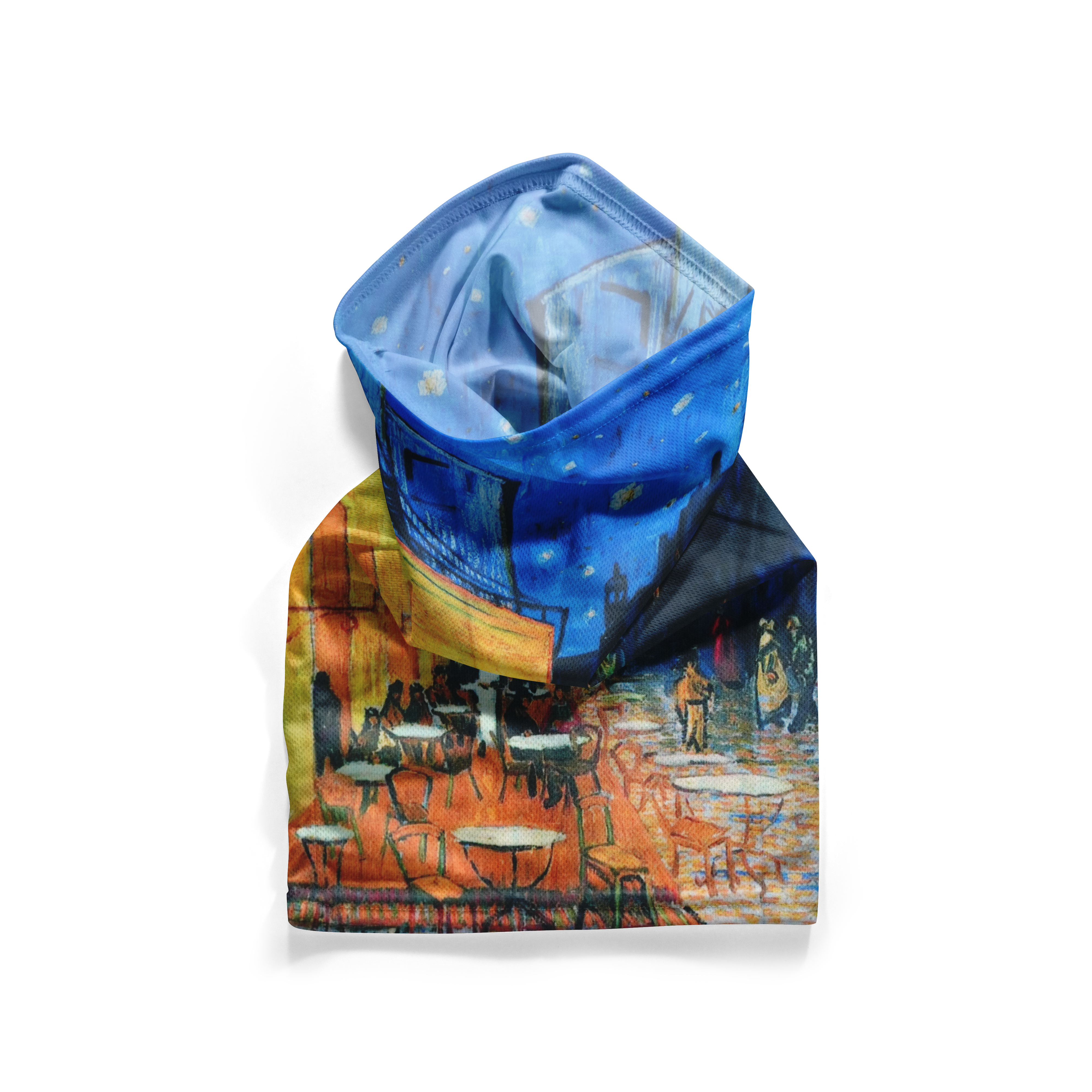 Café Terrace at Night Snood – Breathable Mask Neck Gaiter Face Covering