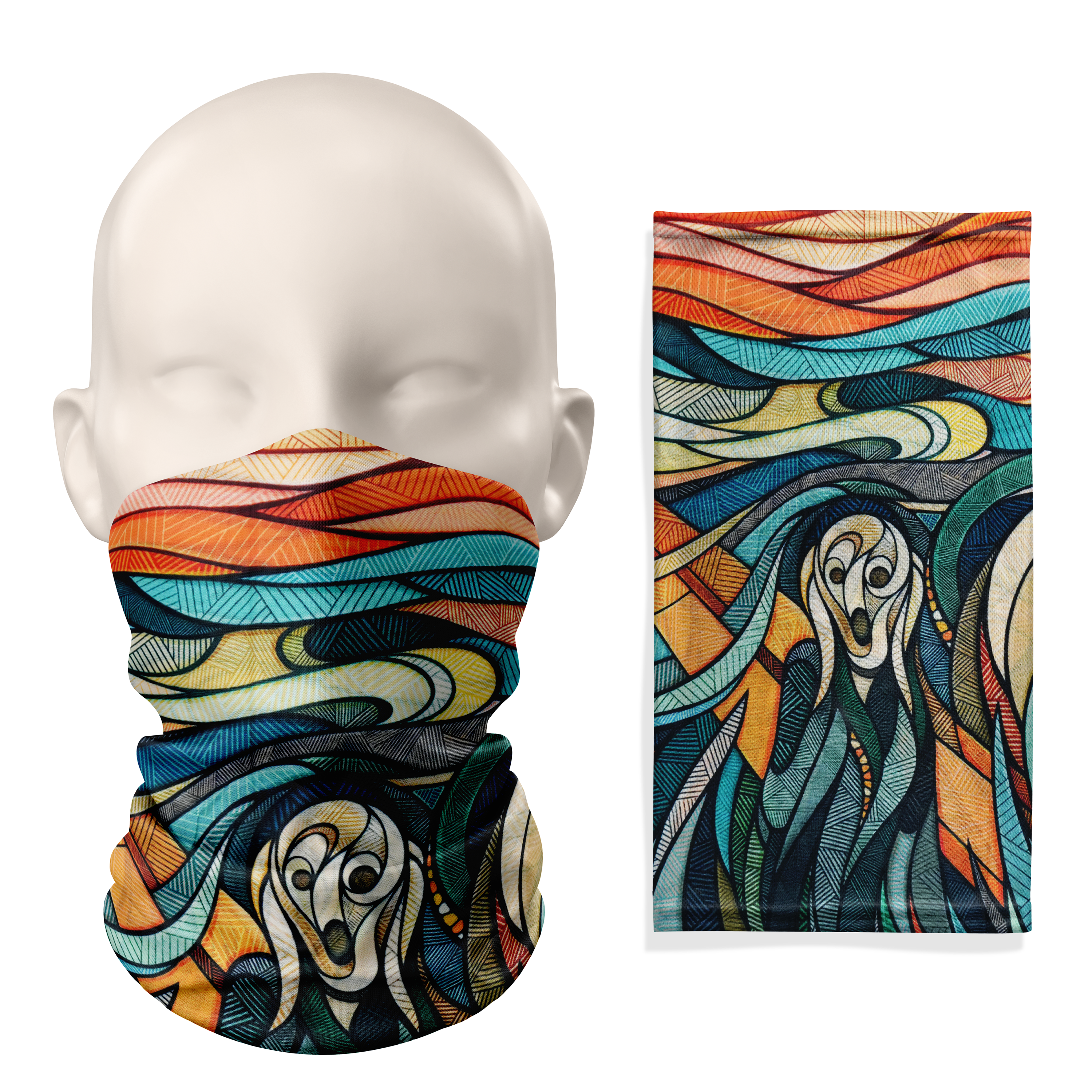 Modern Scream Snood – Breathable Mask Neck Gaiter Face Covering