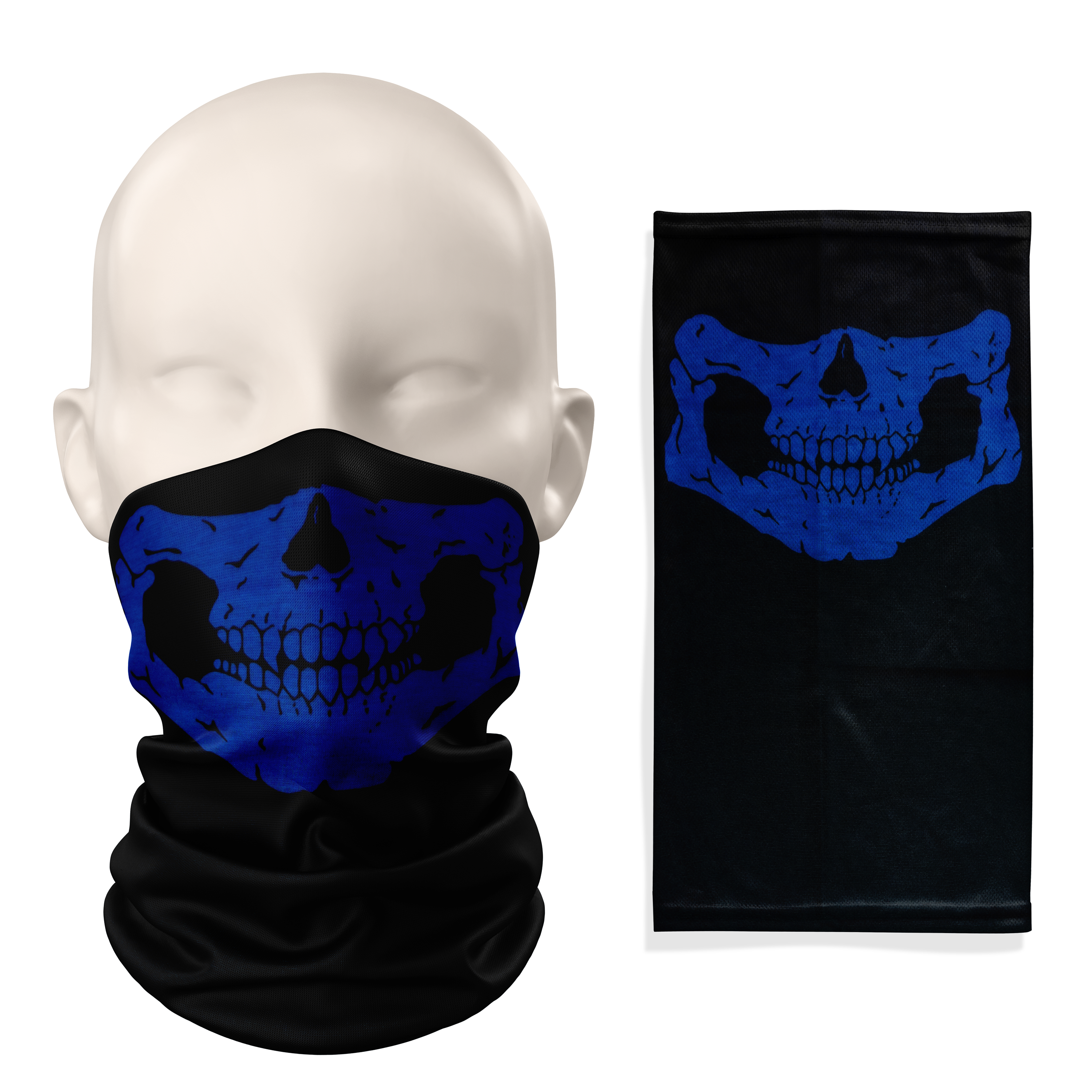 Skull Blue Snood– Breathable Mask Neck Gaiter Face Covering