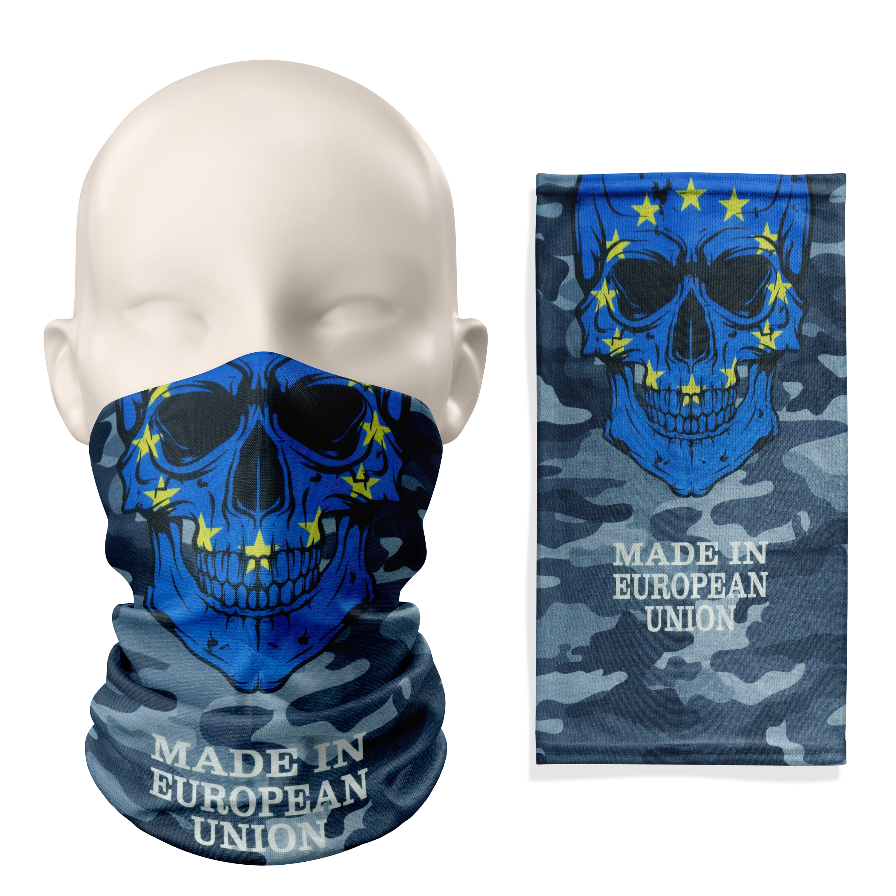 Made in Europe Skull Flag Snood – Breathable Mask Neck Gaiter Face Covering