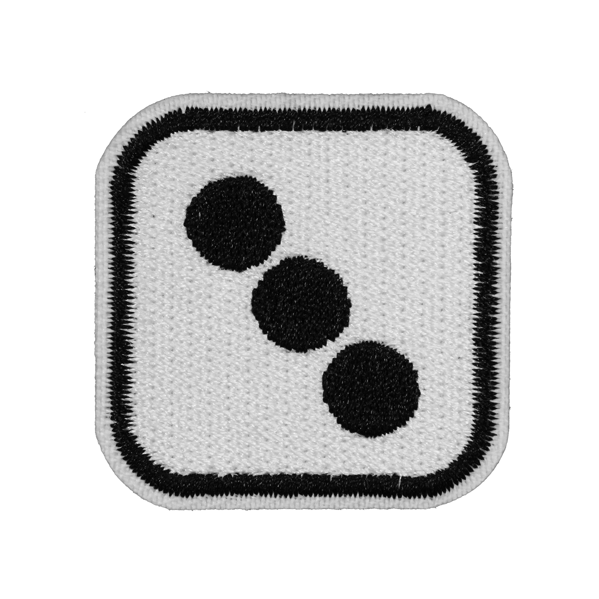 Dice Three Gaming Embroidery Patch (4 x 4cm)