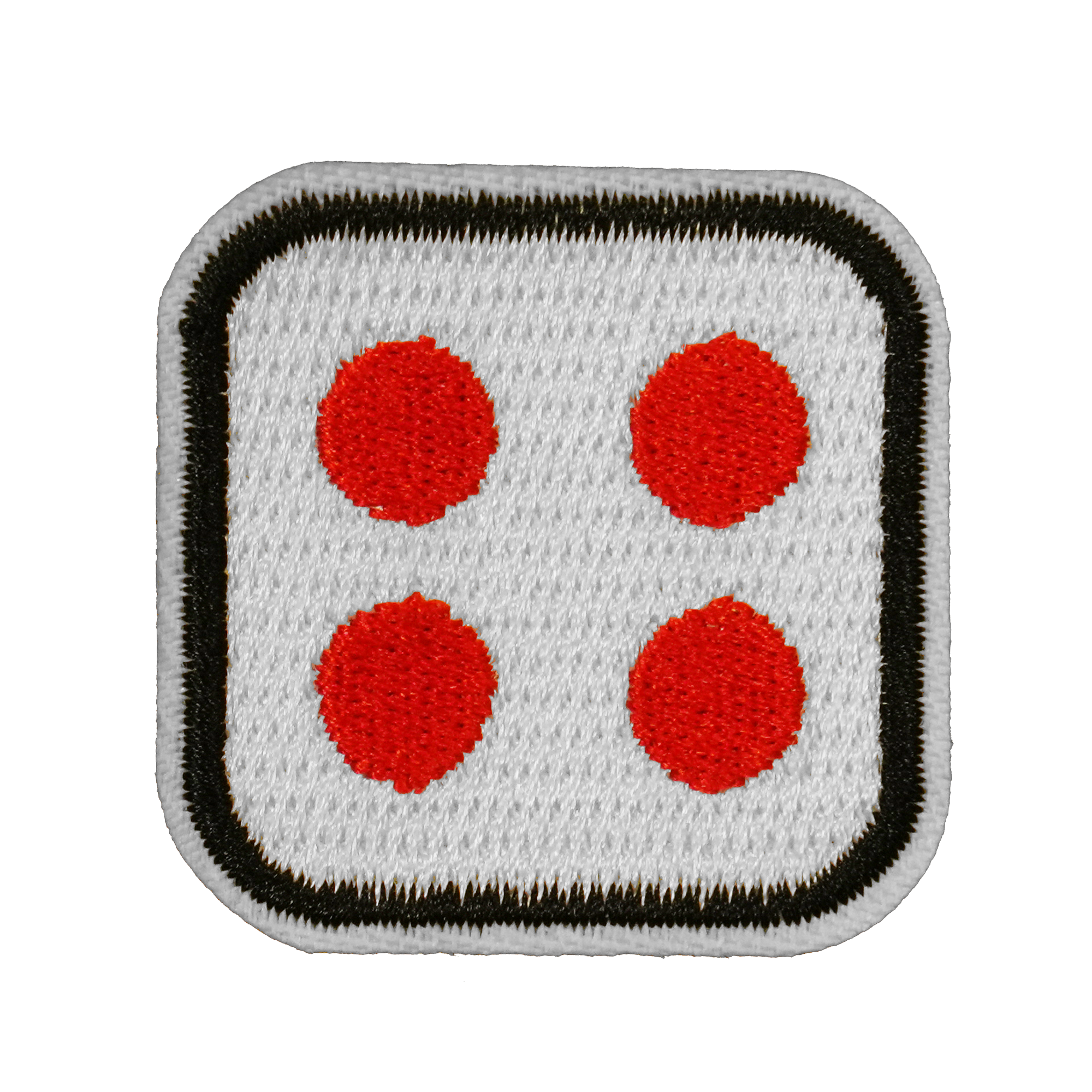 Dice Four Gaming Embroidery Patch (4 x 4cm)