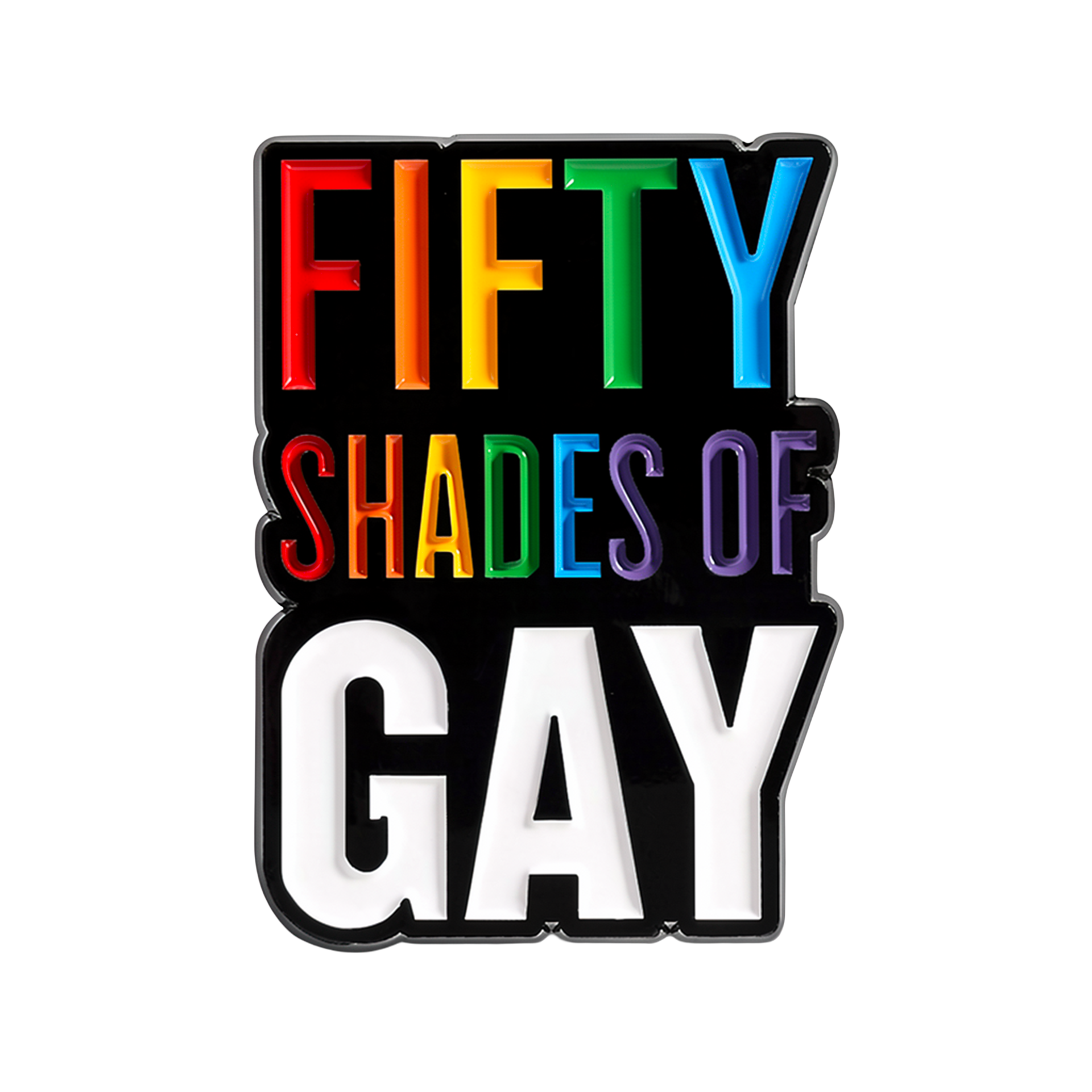 Fifty 50 Shades Of Gay Pride Pin Badge