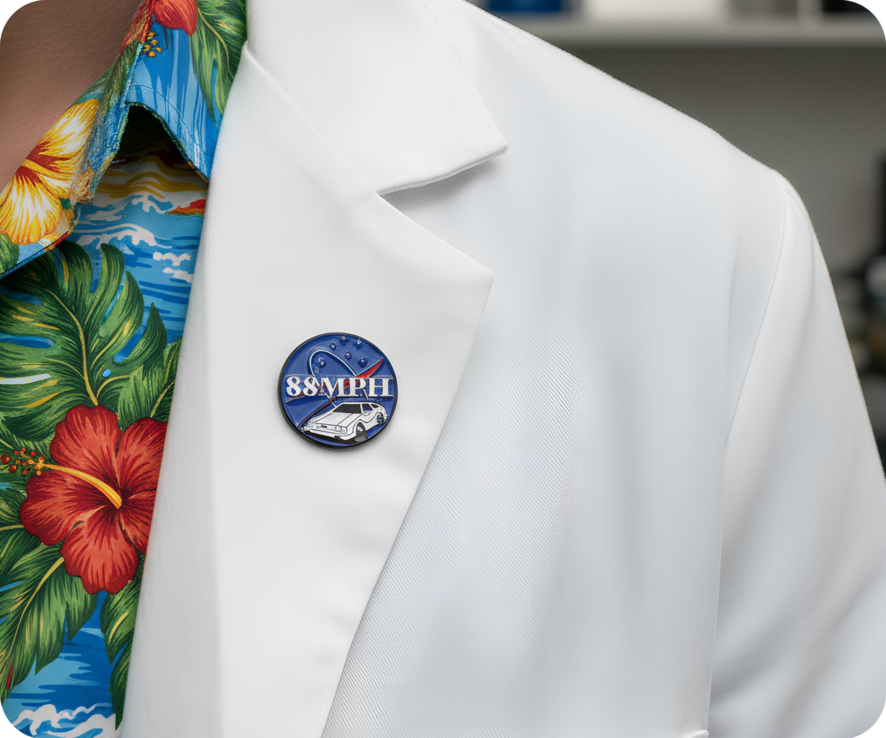 88MPH Space Pin Badge