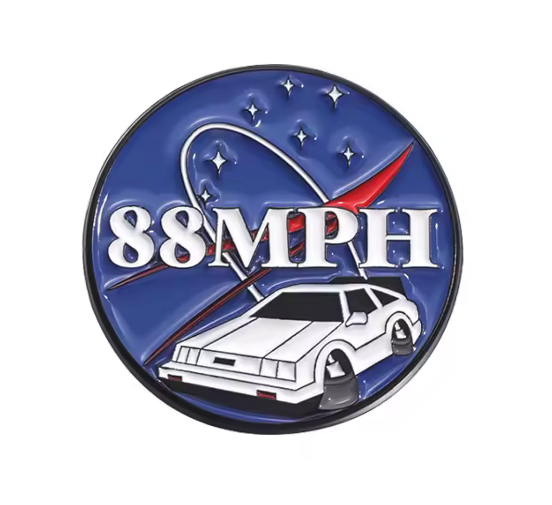 88MPH Space Pin Badge