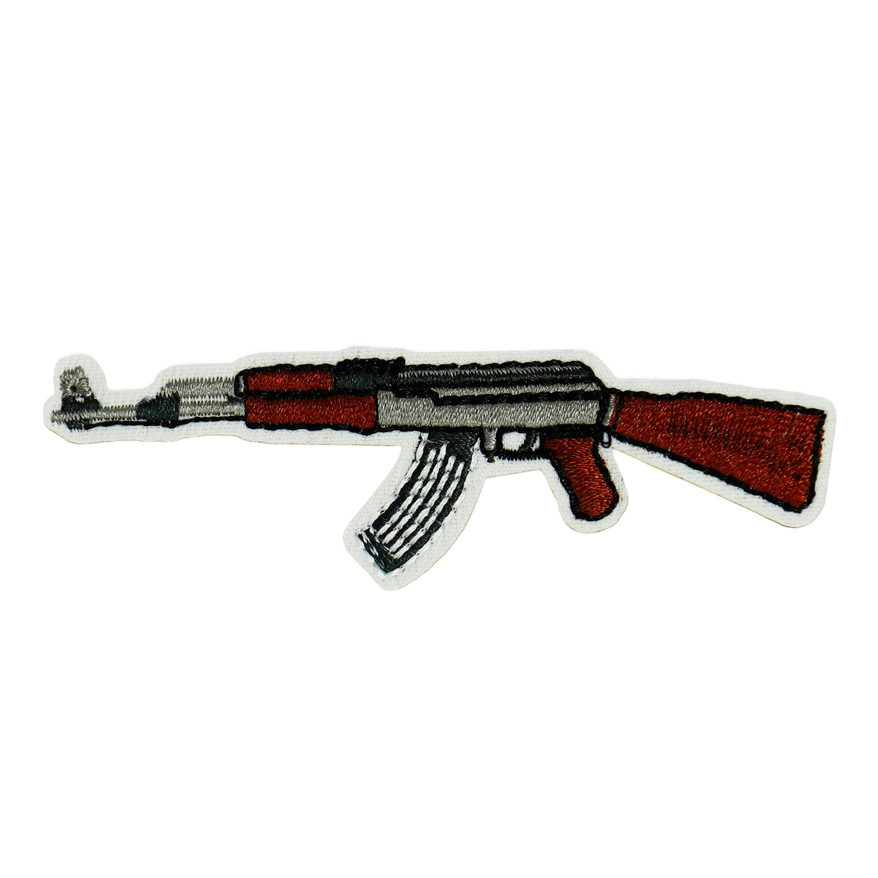 Kalashnikov AK47 Assault Rifle Gun Iron On Patch (9 x 2.8cm)