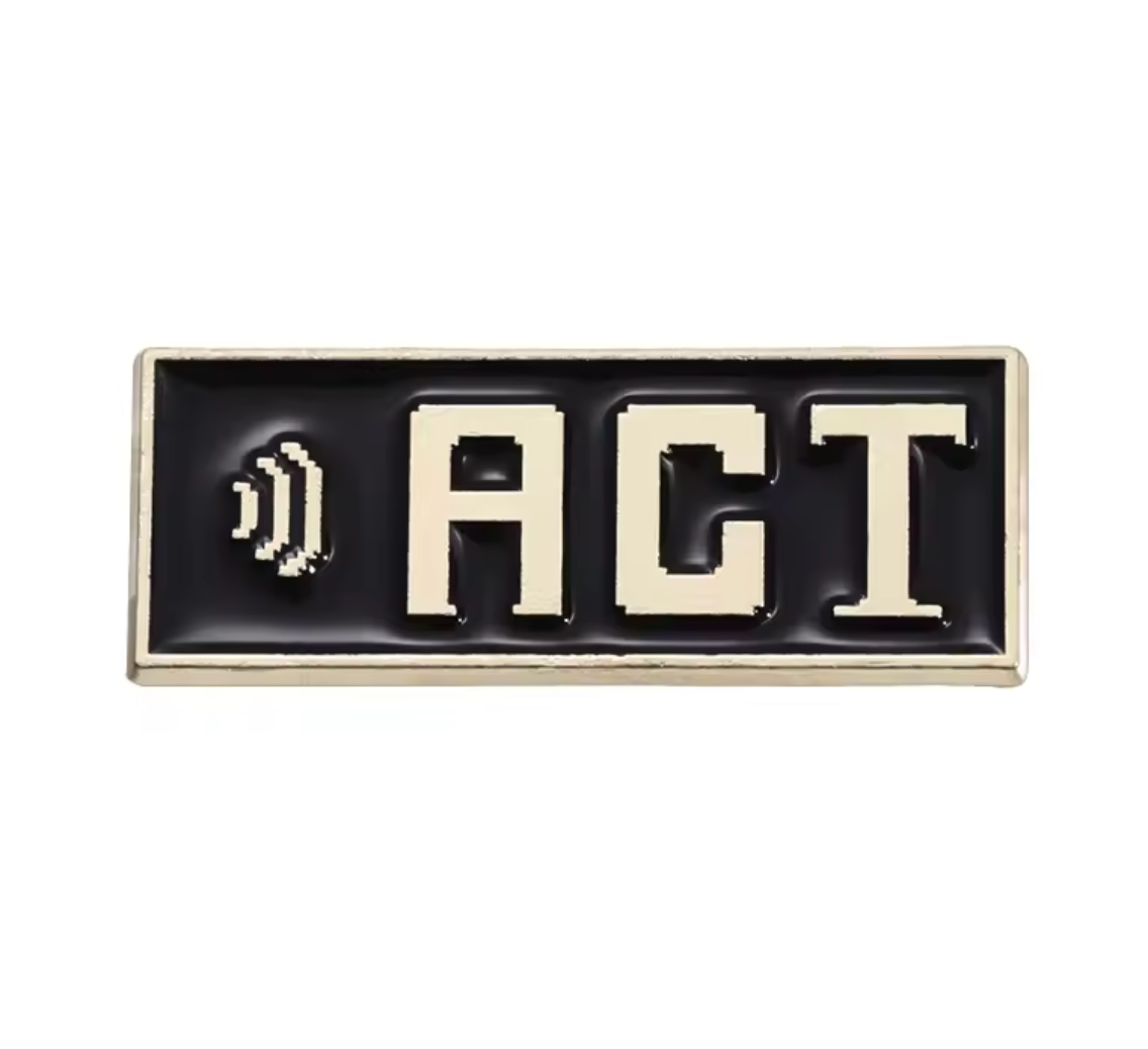 Act Gamer Mining Pin Badge