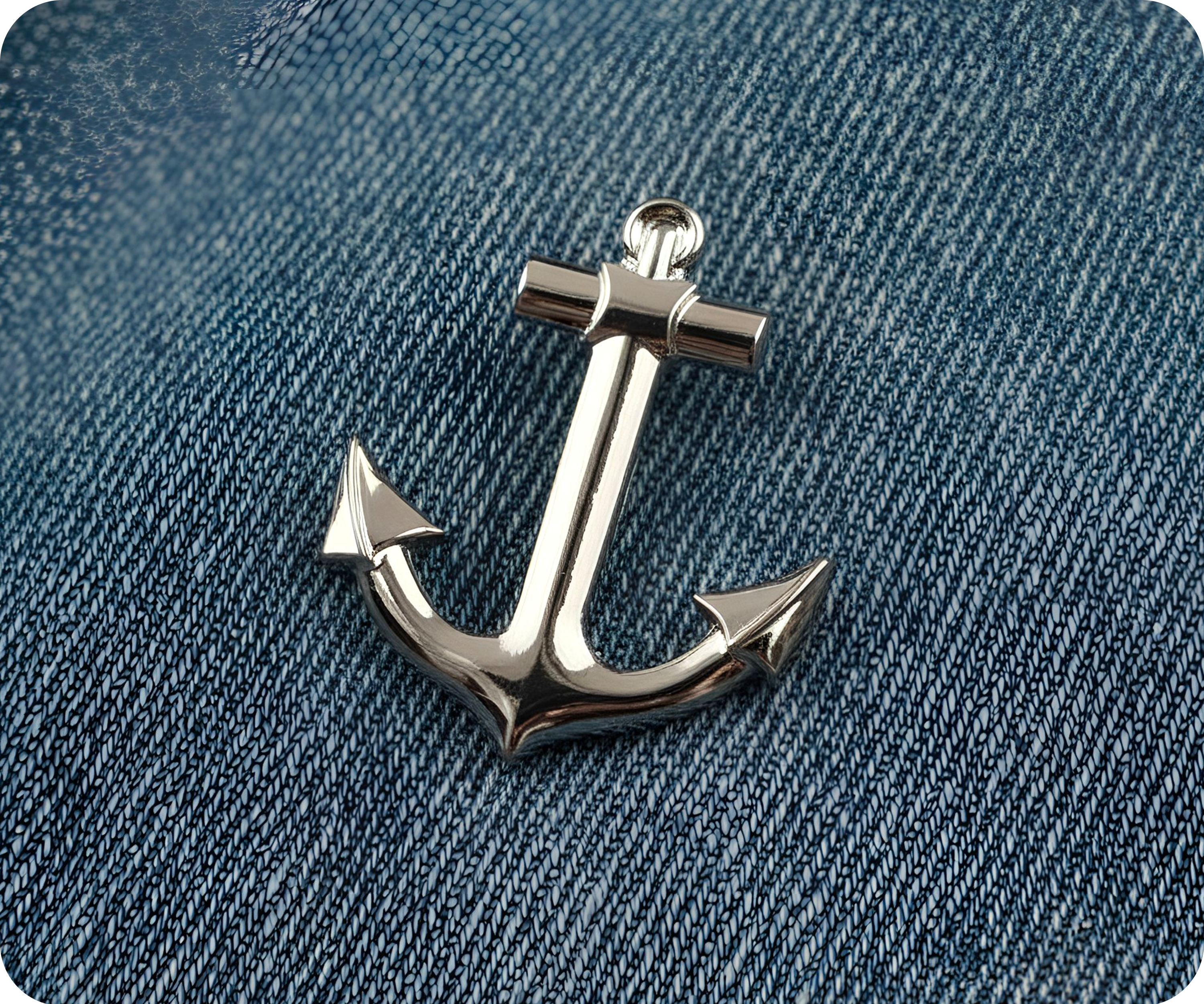 Insignia de pin de navegación con ancla