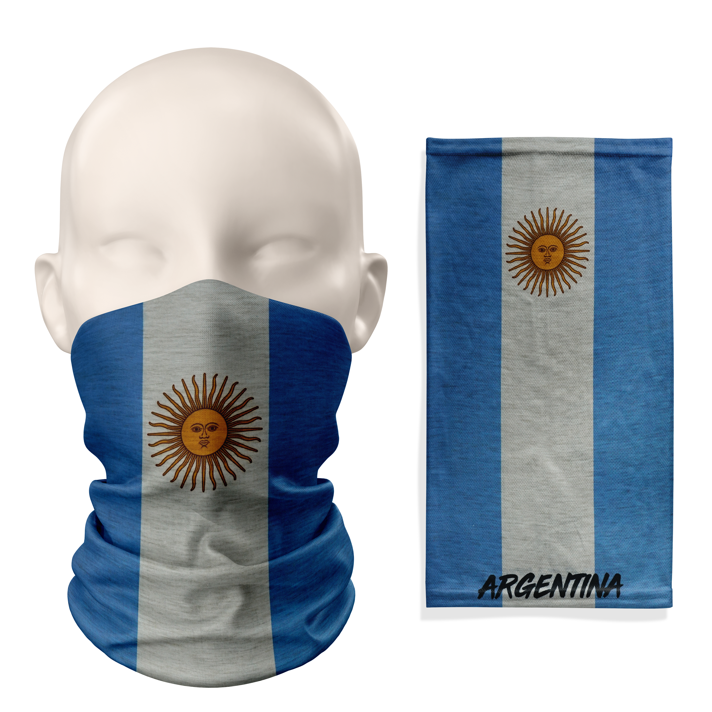 Argentina Flag Snood – Breathable Mask Neck Gaiter Face Covering