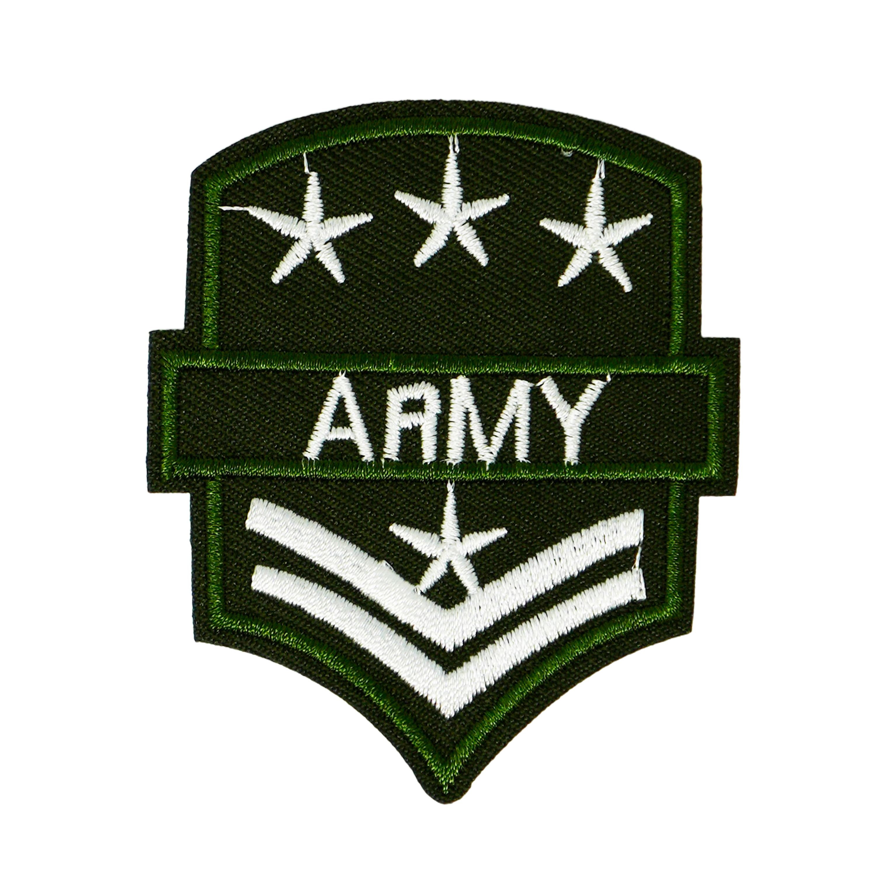 Corporal Army Star Rank Shield Iron On Patch (7 x 5.5cm)