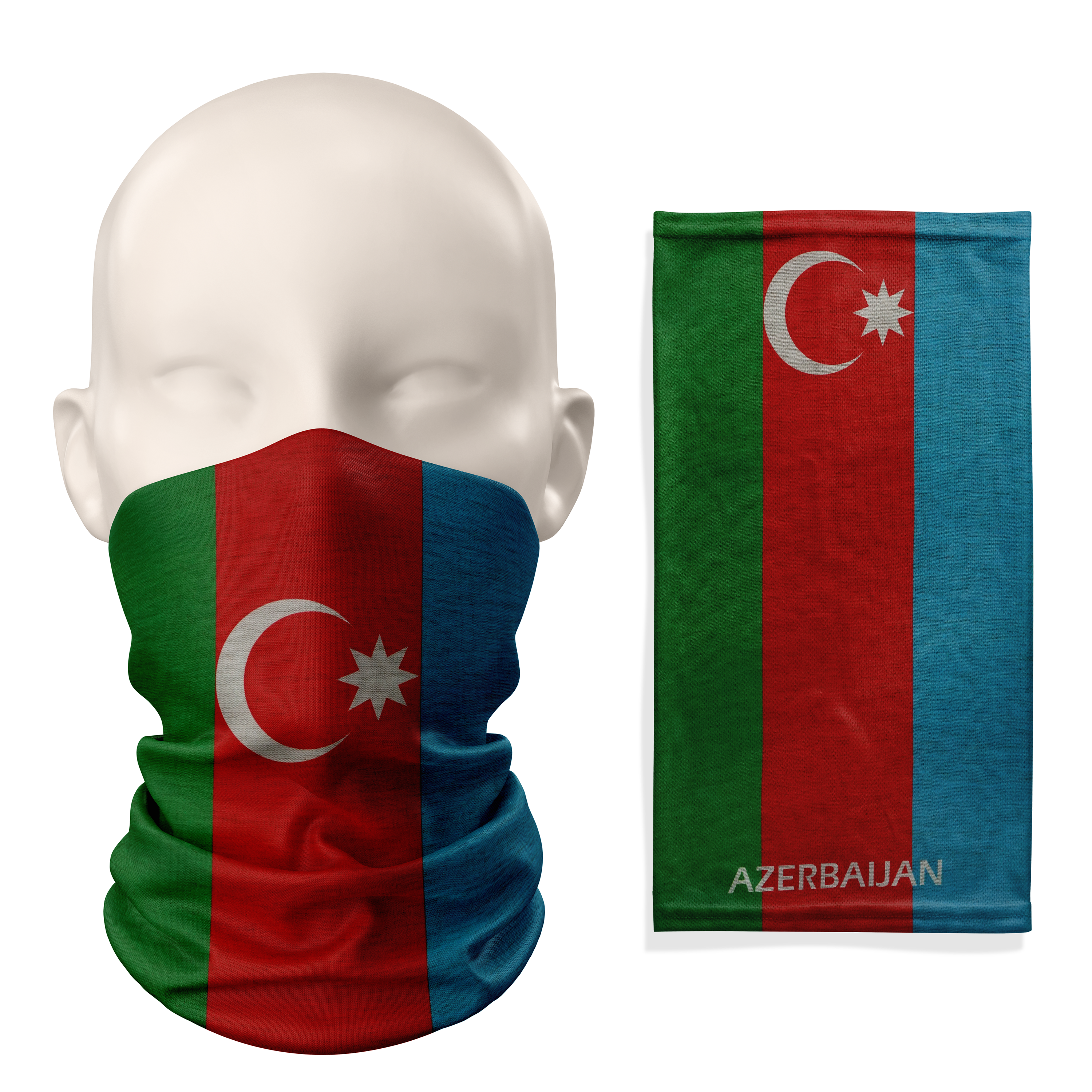 Azerbaijan Flag Snood – Breathable Mask Neck Gaiter Face Covering