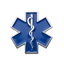 Blue Medical Ambulance Star Pin Badge