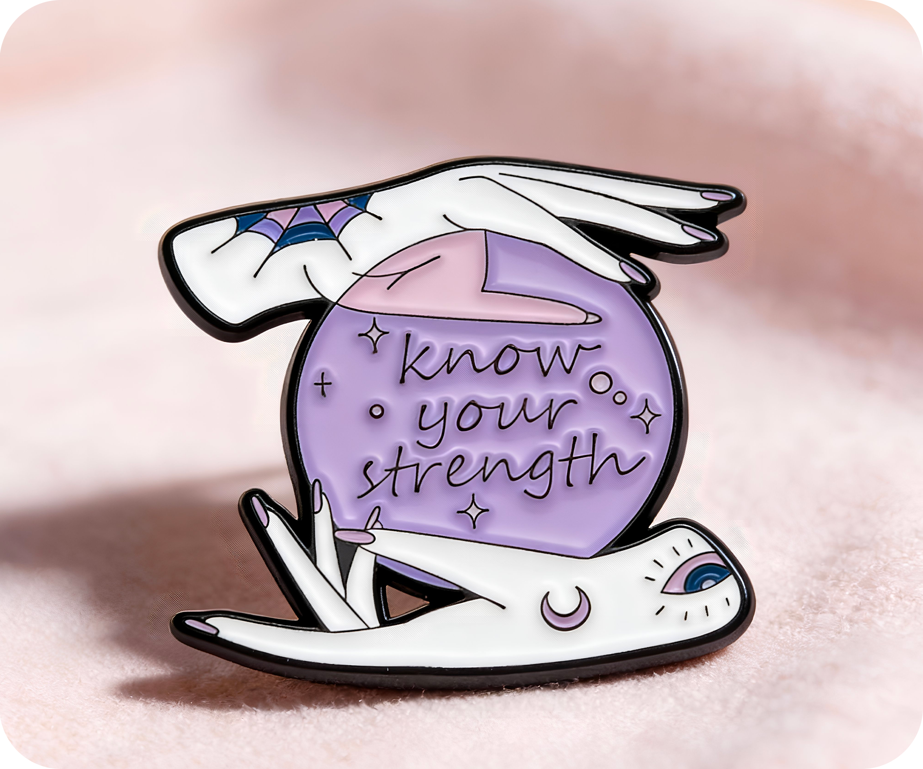 Mystic Know Your Strength Crystal Ball Pin Badge