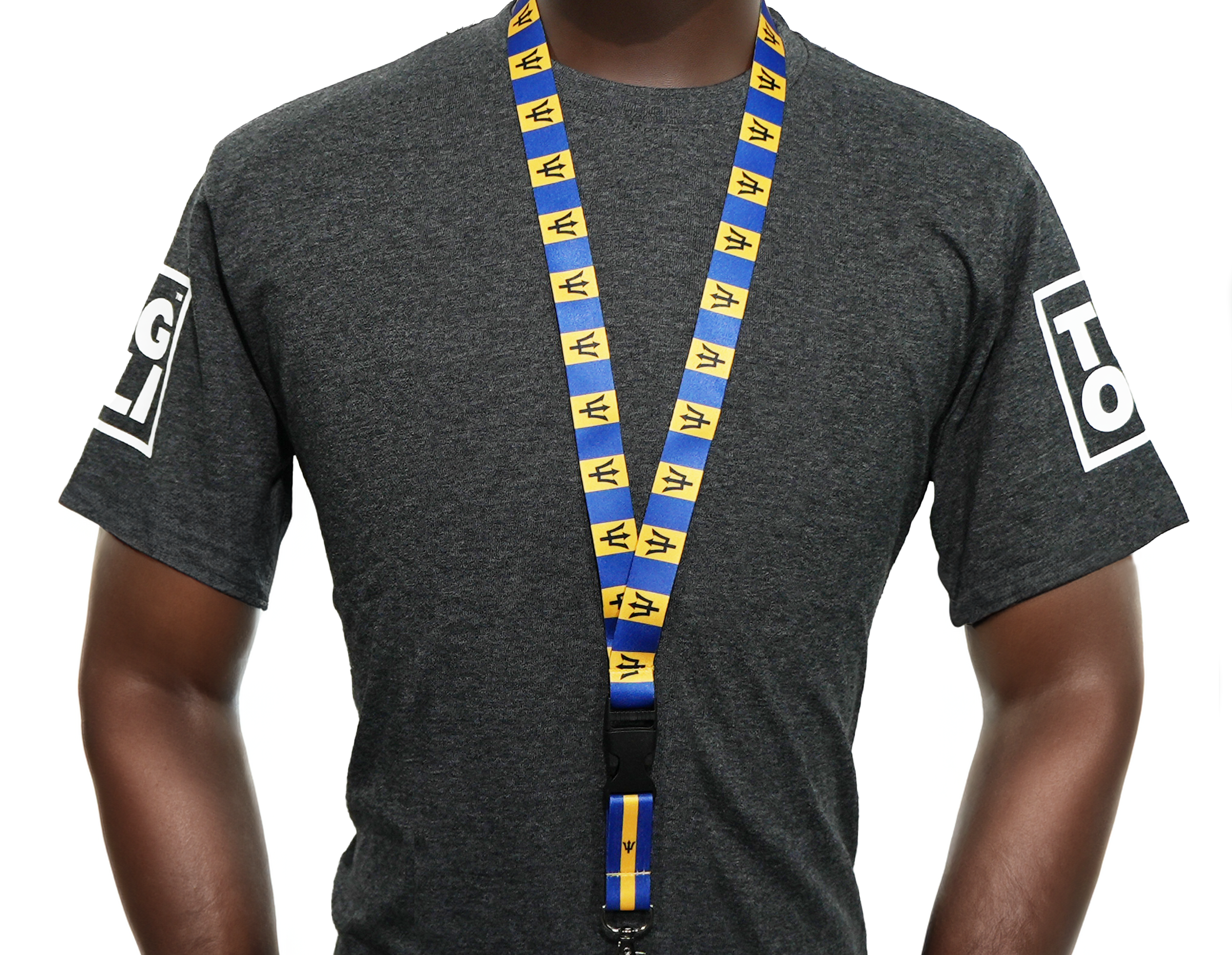 Barbados Trident Flag Lanyard
