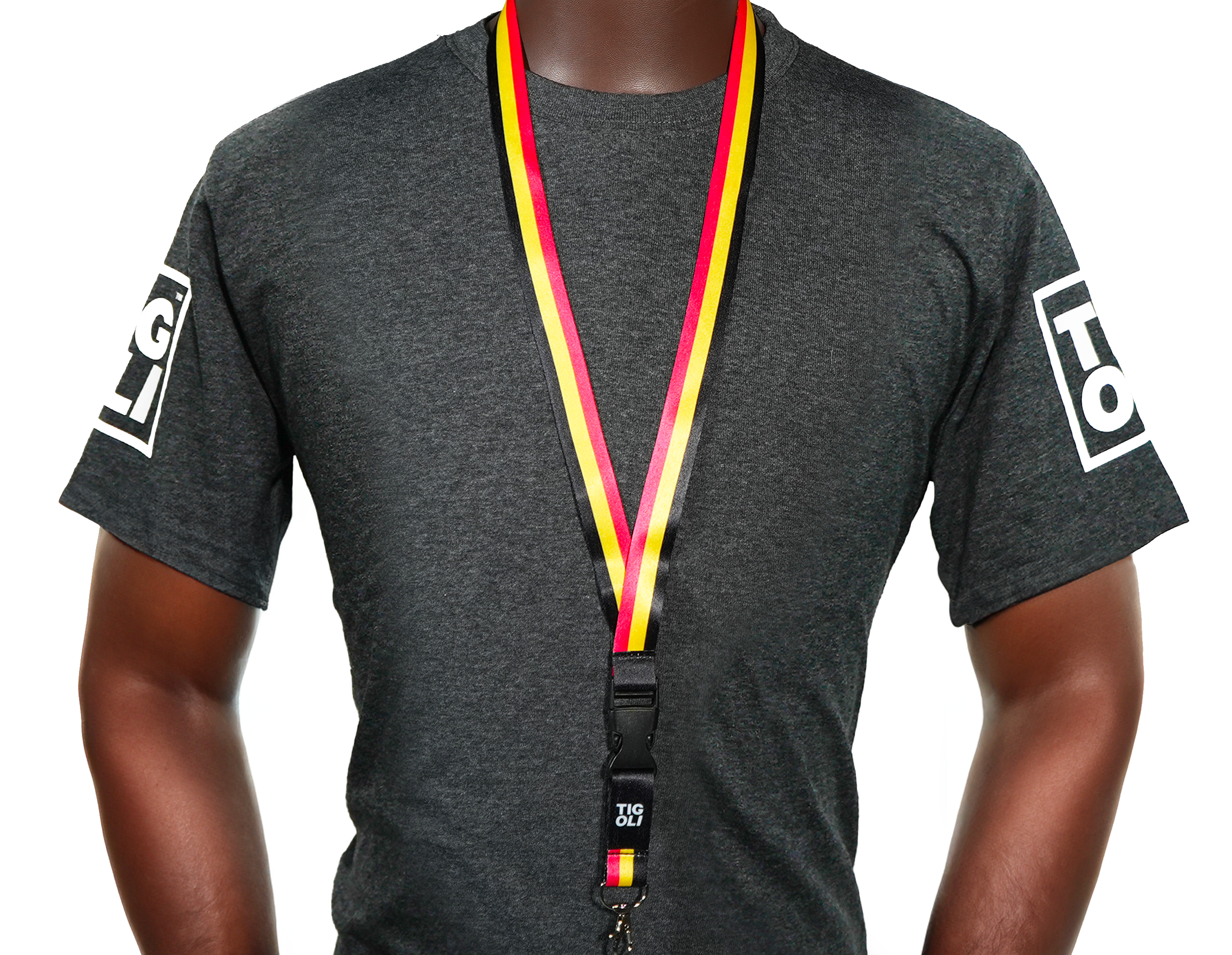 Belgium Flag Lanyard – Belgian National Colours Neck Strap with Crest