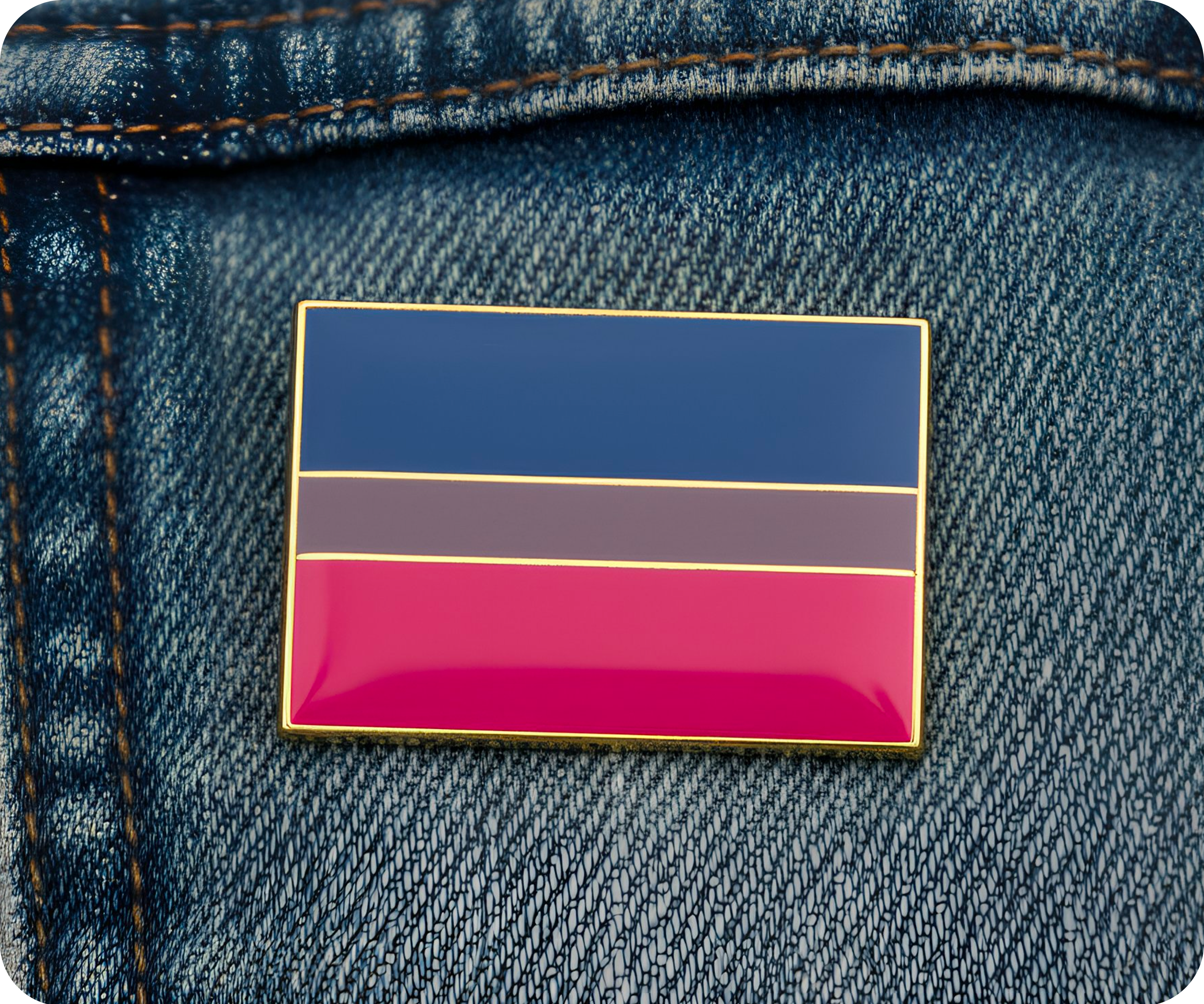 Pin rectangular bisexual
