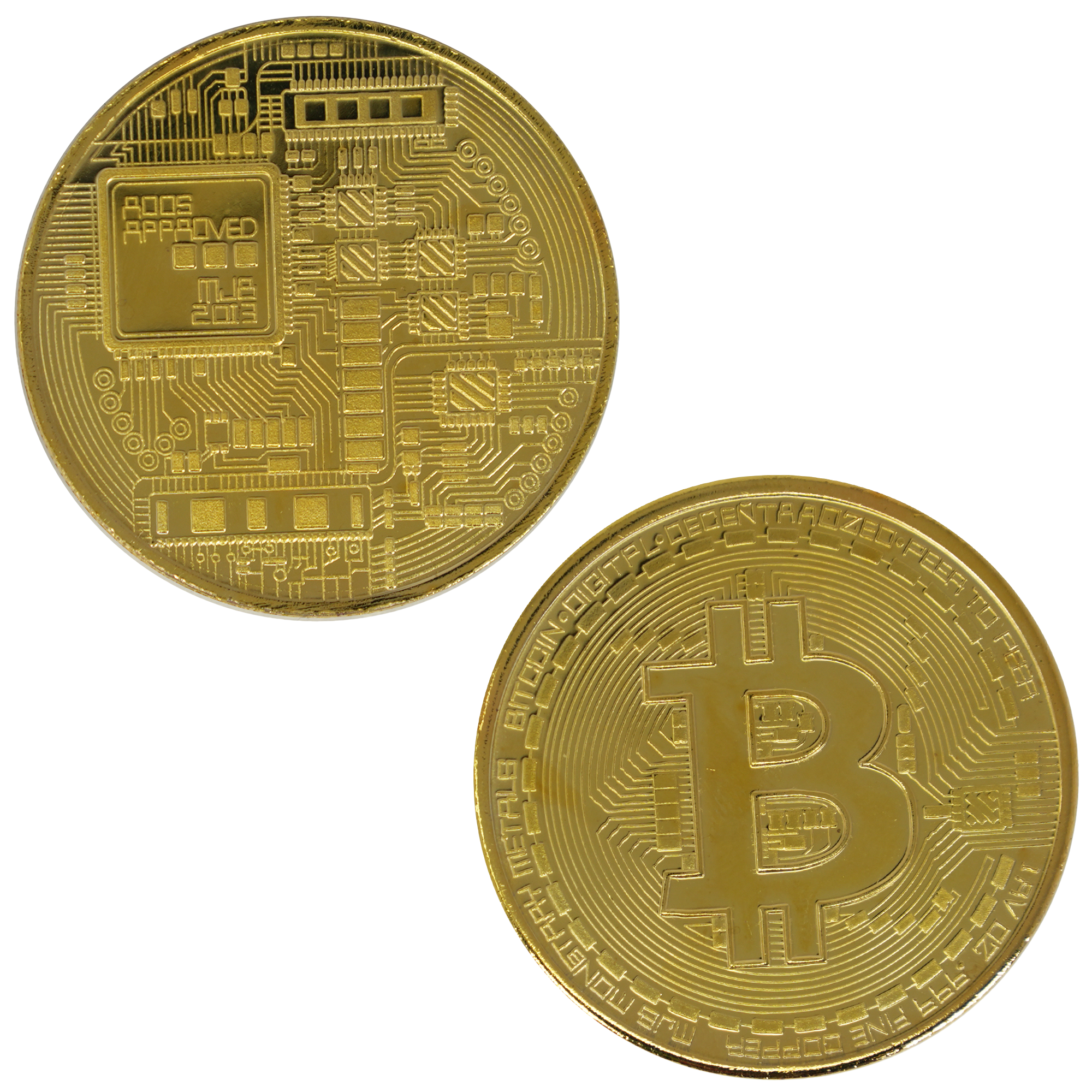 Gold Bitcoin Replica Coin – Cryptocurrency Collector’s Token