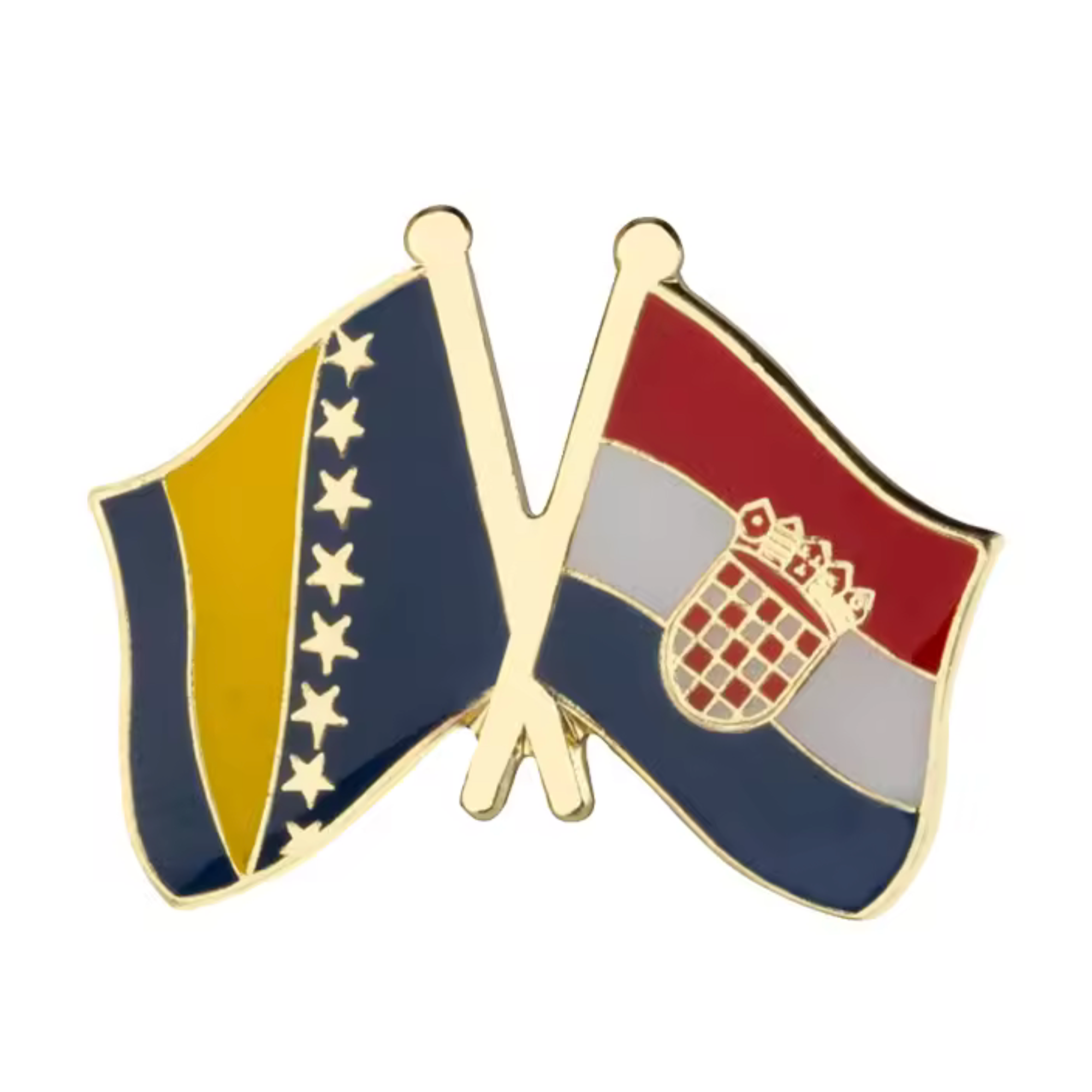 Bosnia and Herzegovina & Croatia Friendship Pin Badge