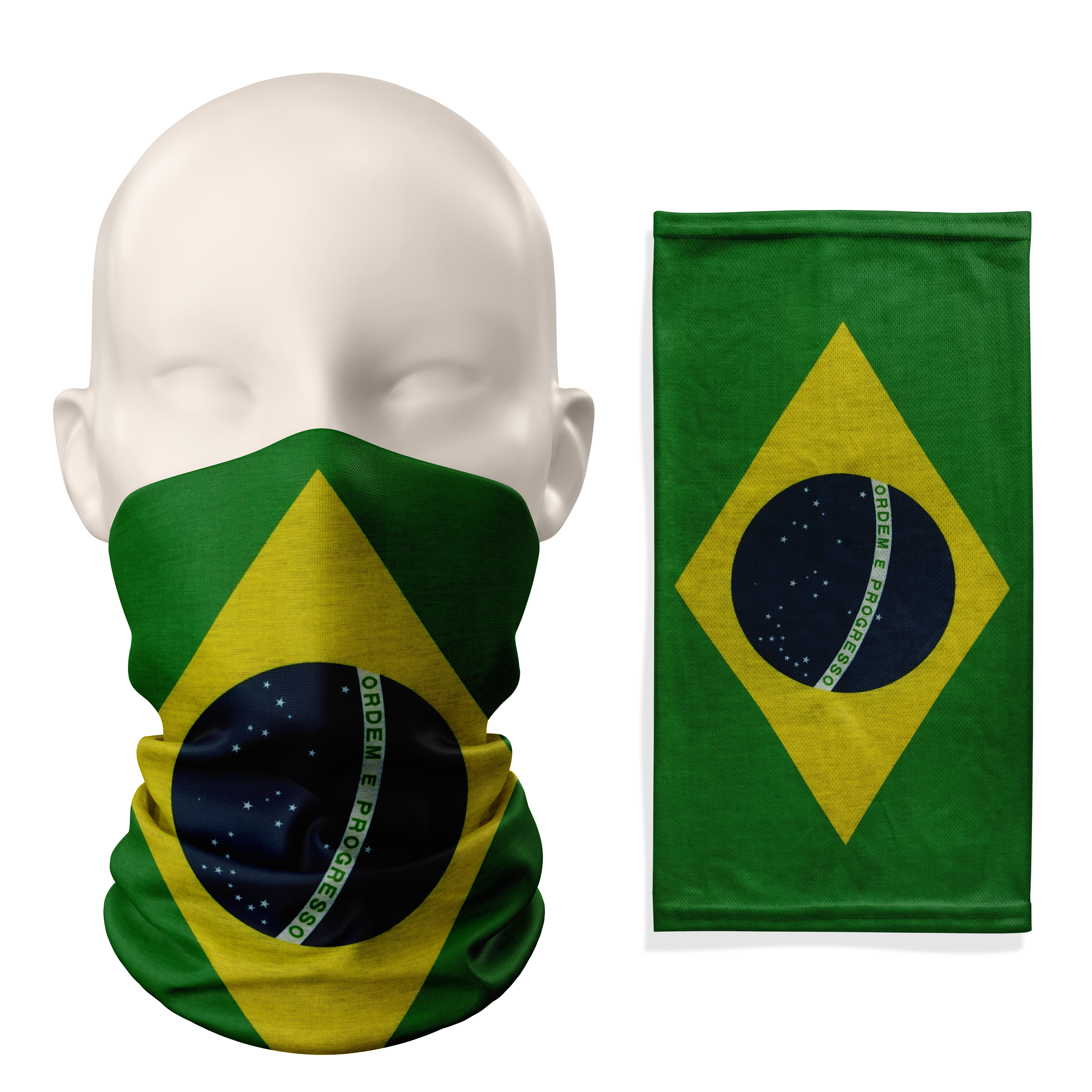 Brazil Flag Snood – Breathable Mask Neck Gaiter Face Covering