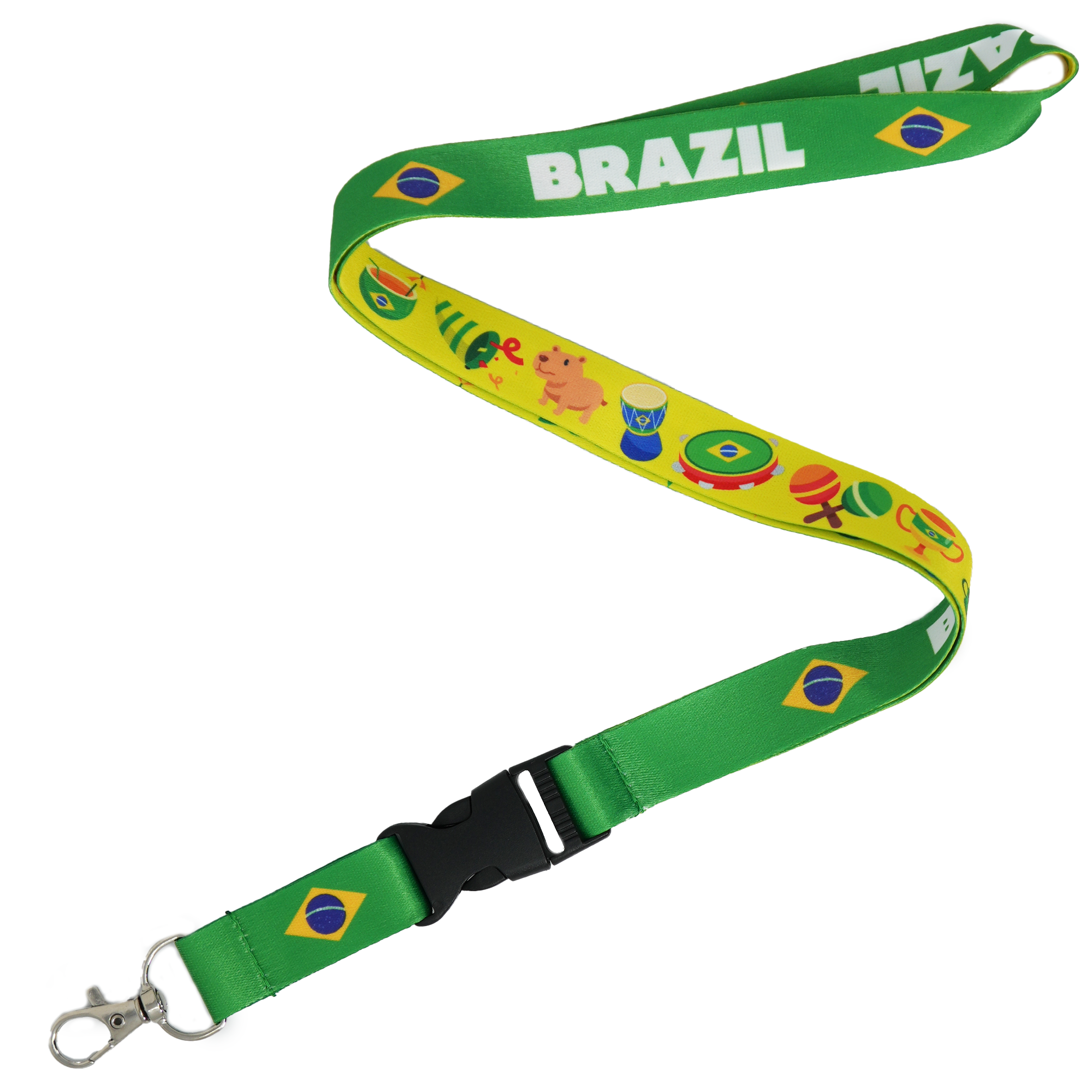 Brazil Brazilian Festival Flag Lanyard