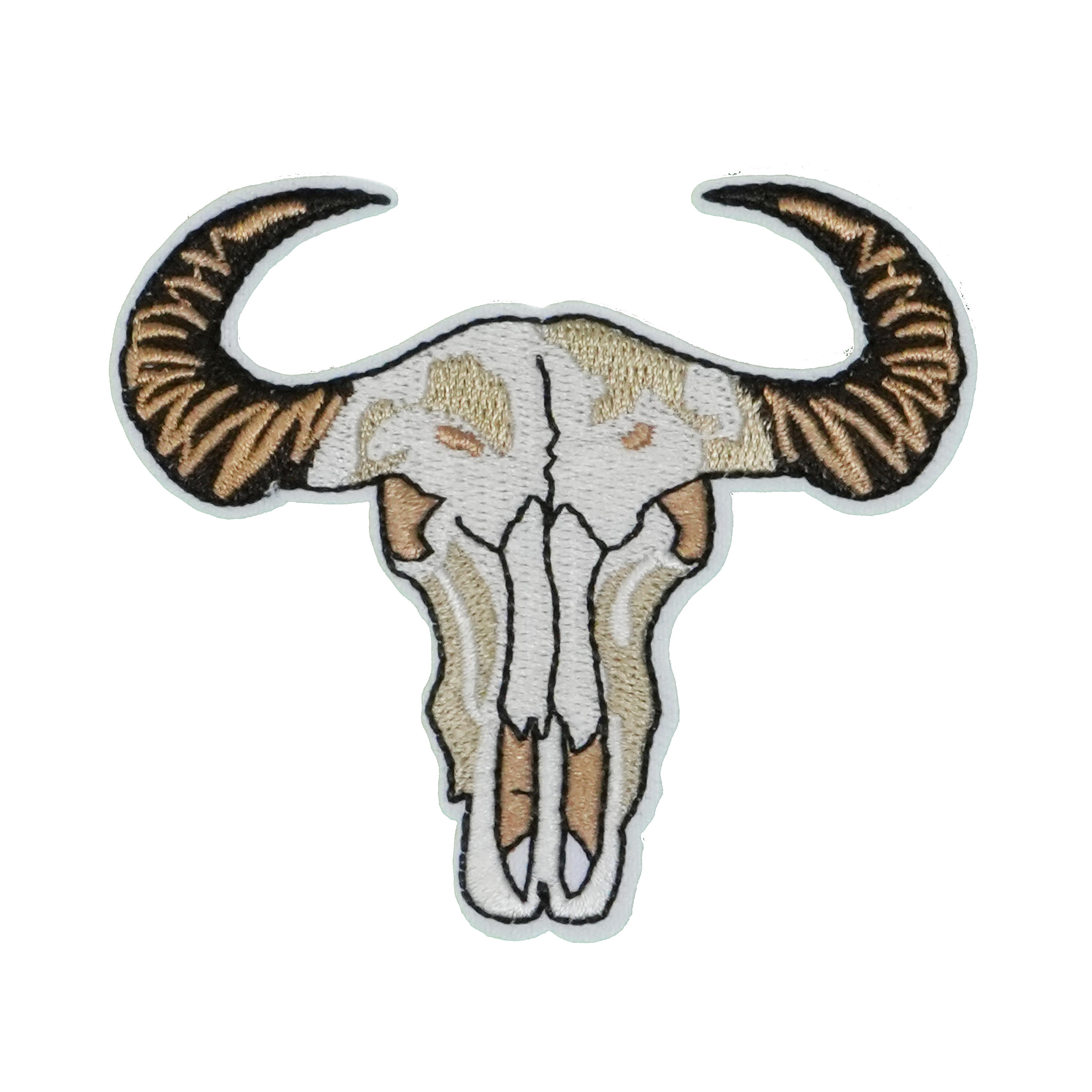 Buffalo Skull Wild West Patch Iron On (8 x 7cm)