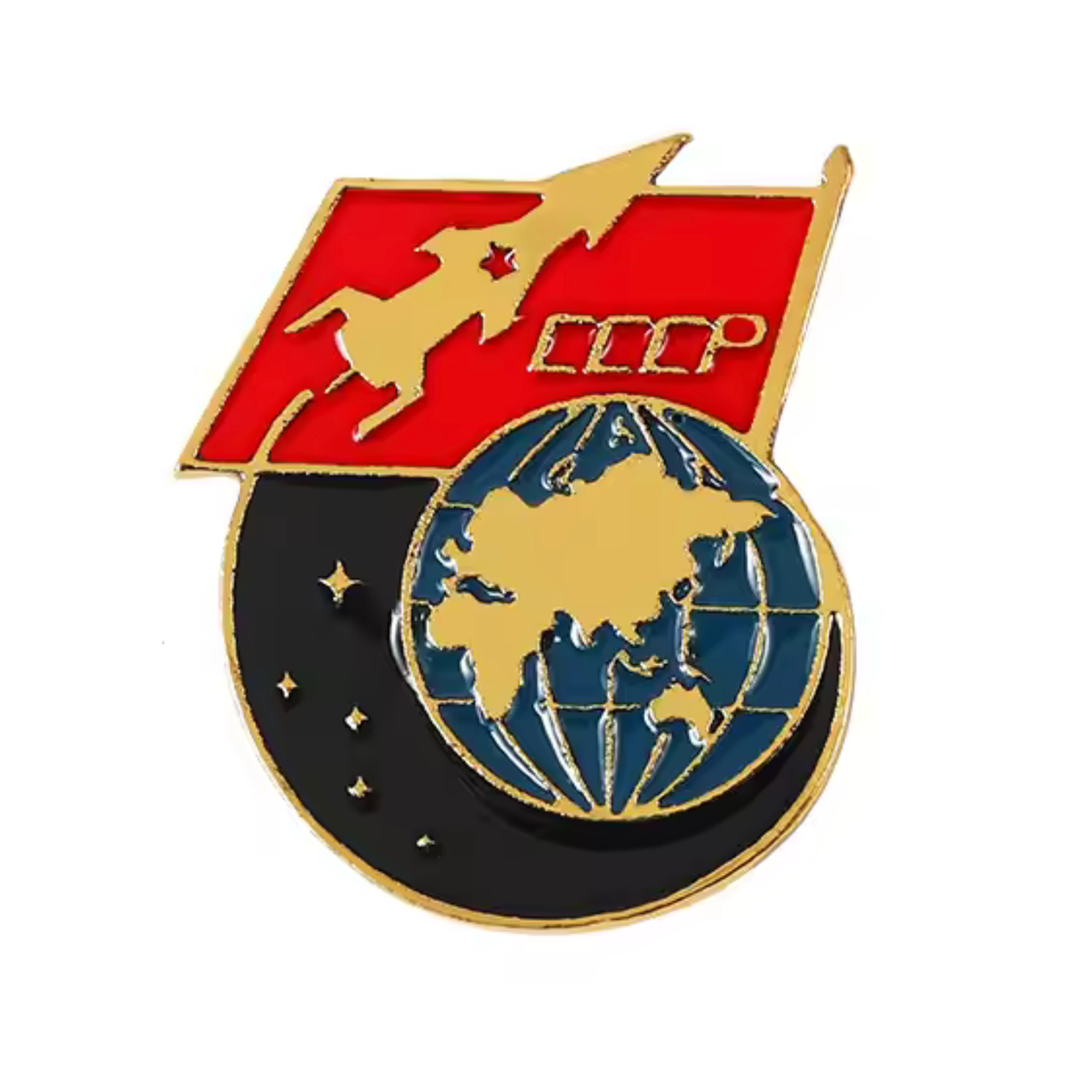 CCCP Rocket & Globe Space Pin Badge