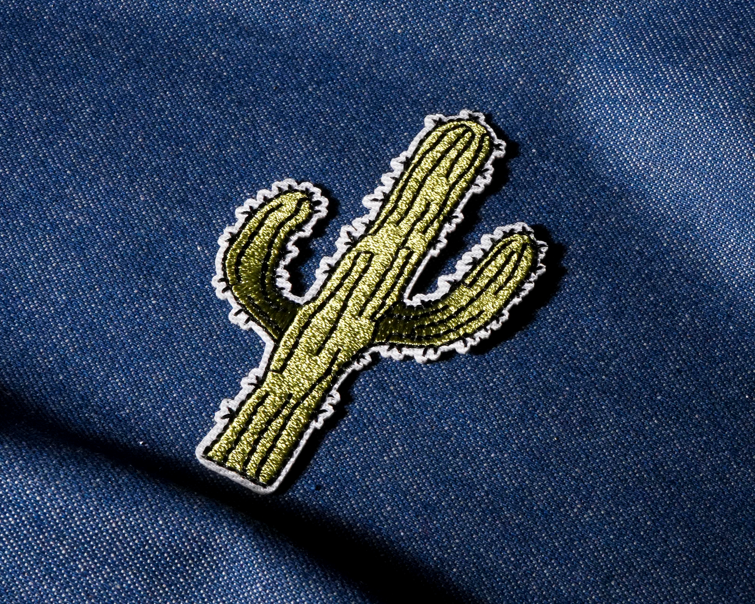 Cactus Wild West Patch Iron On (8 x 5cm)