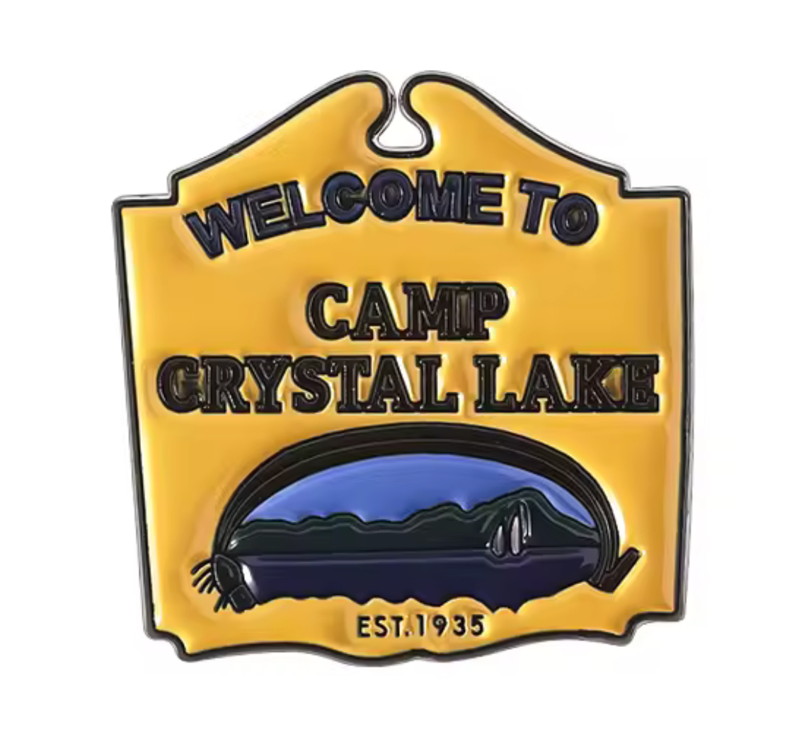 Welcome To Camp Crystal Lake Pin Badge