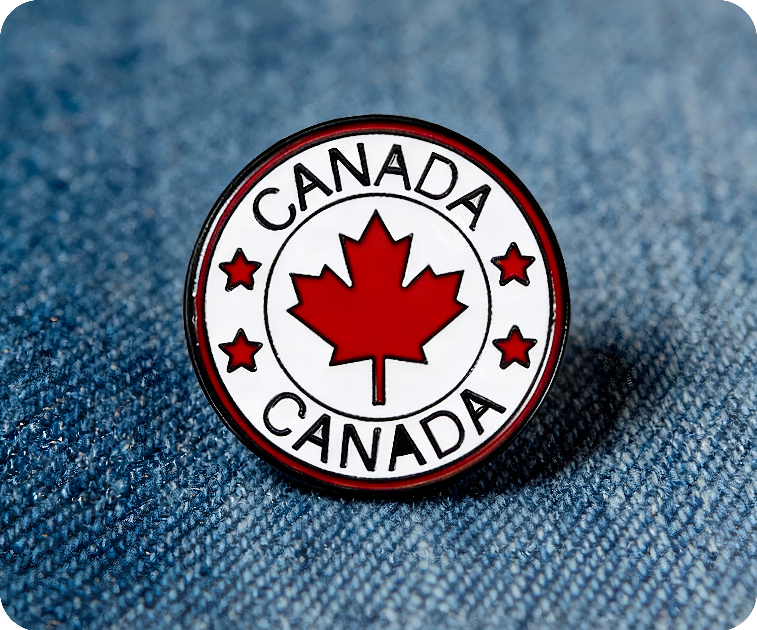 Canadian Maple Leaf Pin Badge