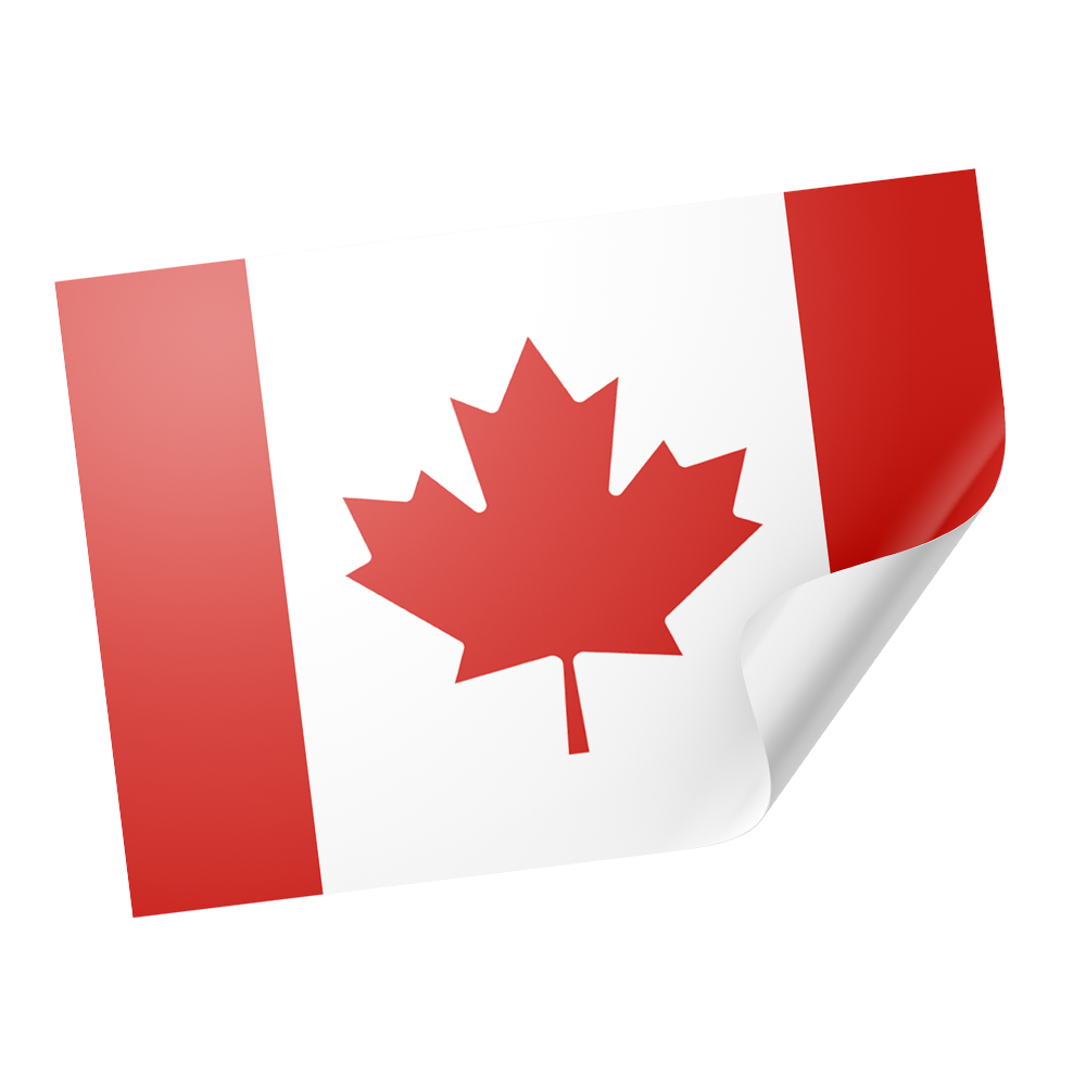 20 X Canada Flag Stickers