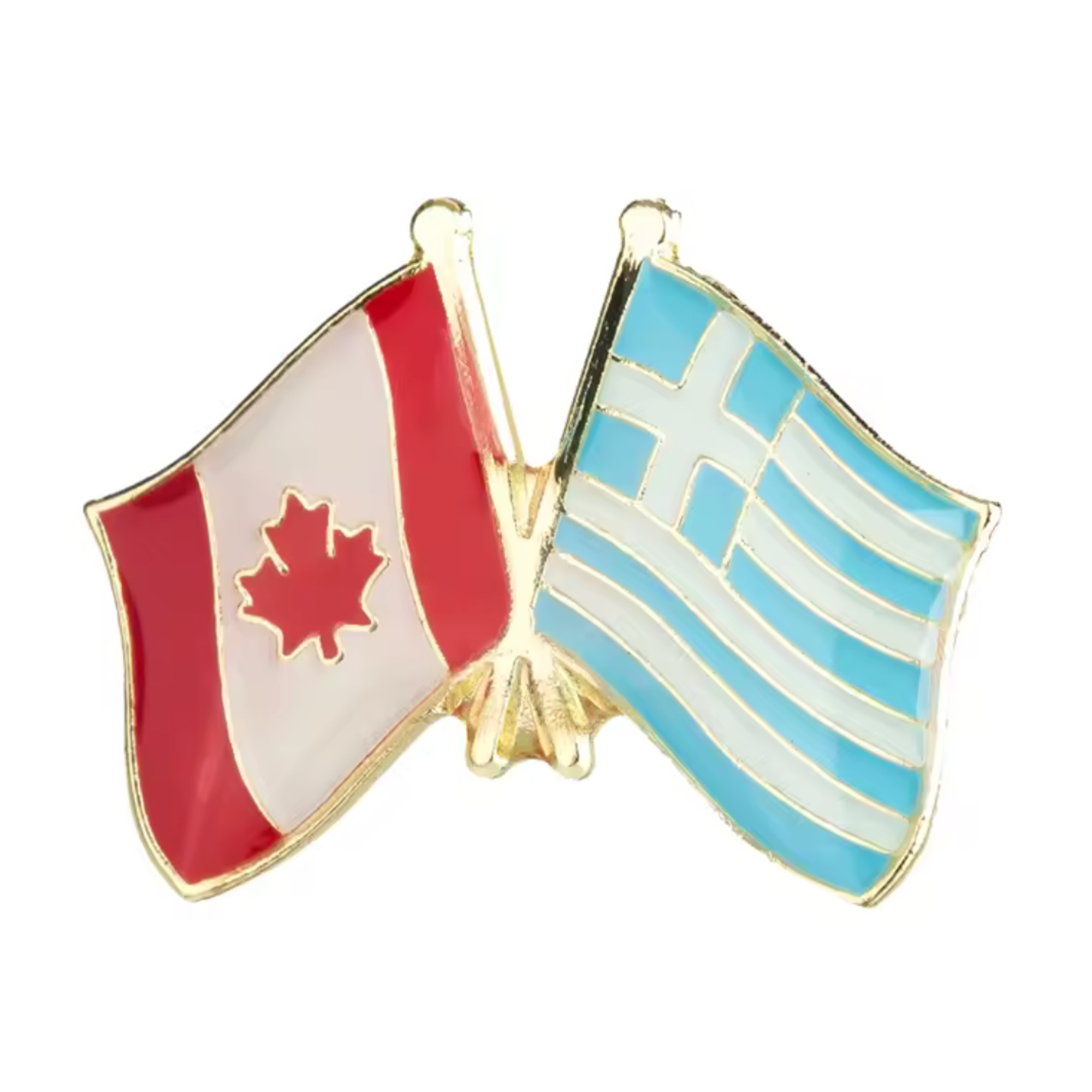 Canada & Greece Friendship Pin Badge