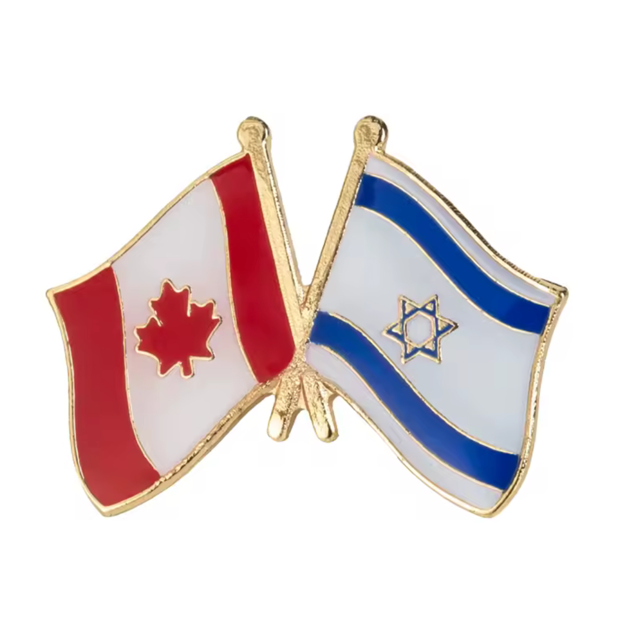 Canada & Israel Friendship Pin Badge