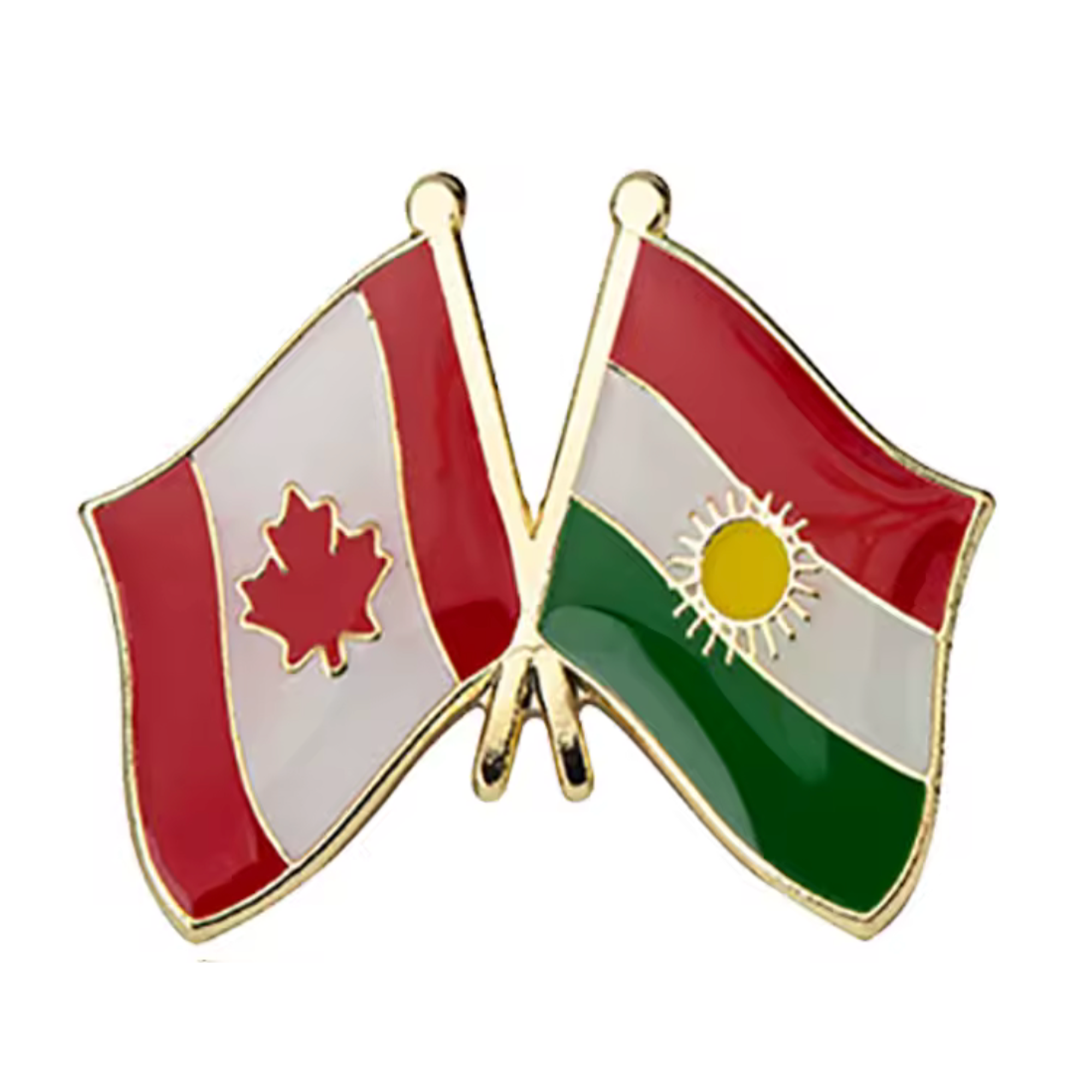Canada & Kurdistan Friendship Pin Badge