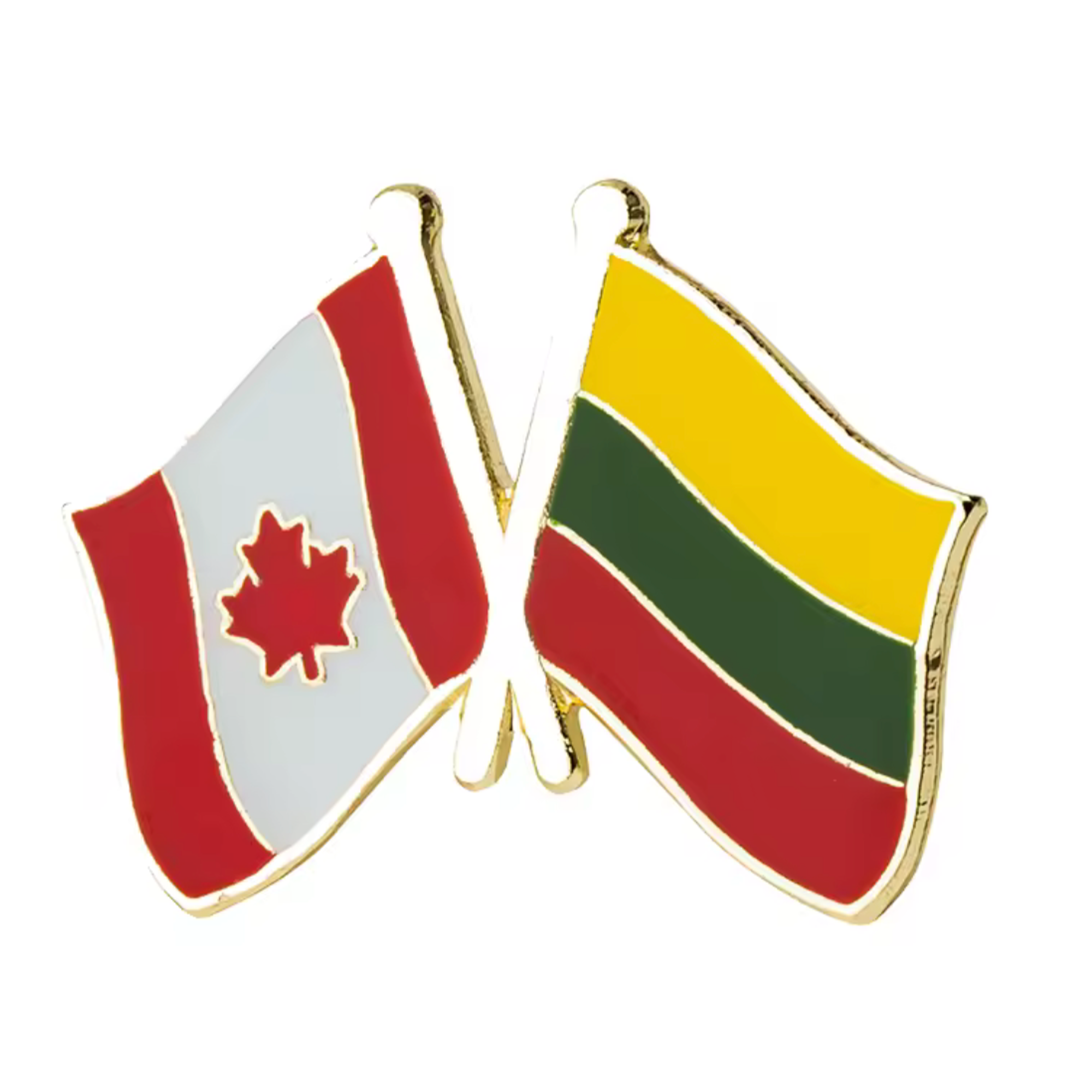Canada & Lithuania Friendship Pin Badge