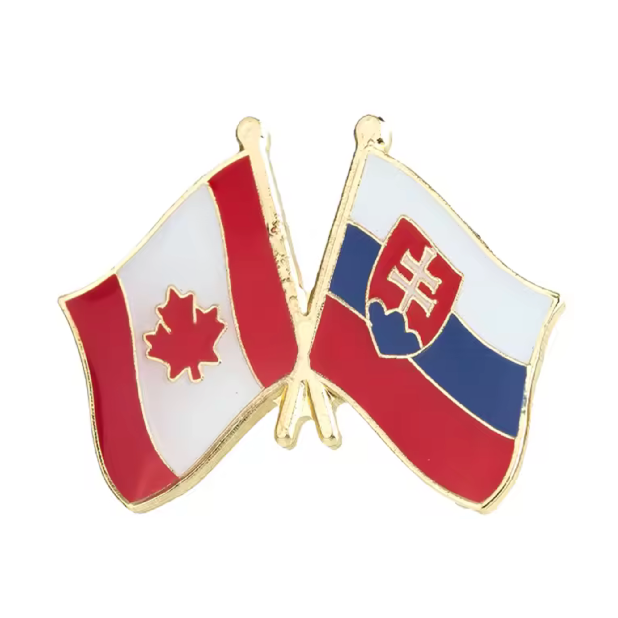 Canada & Slovakia Friendship Pin Badge