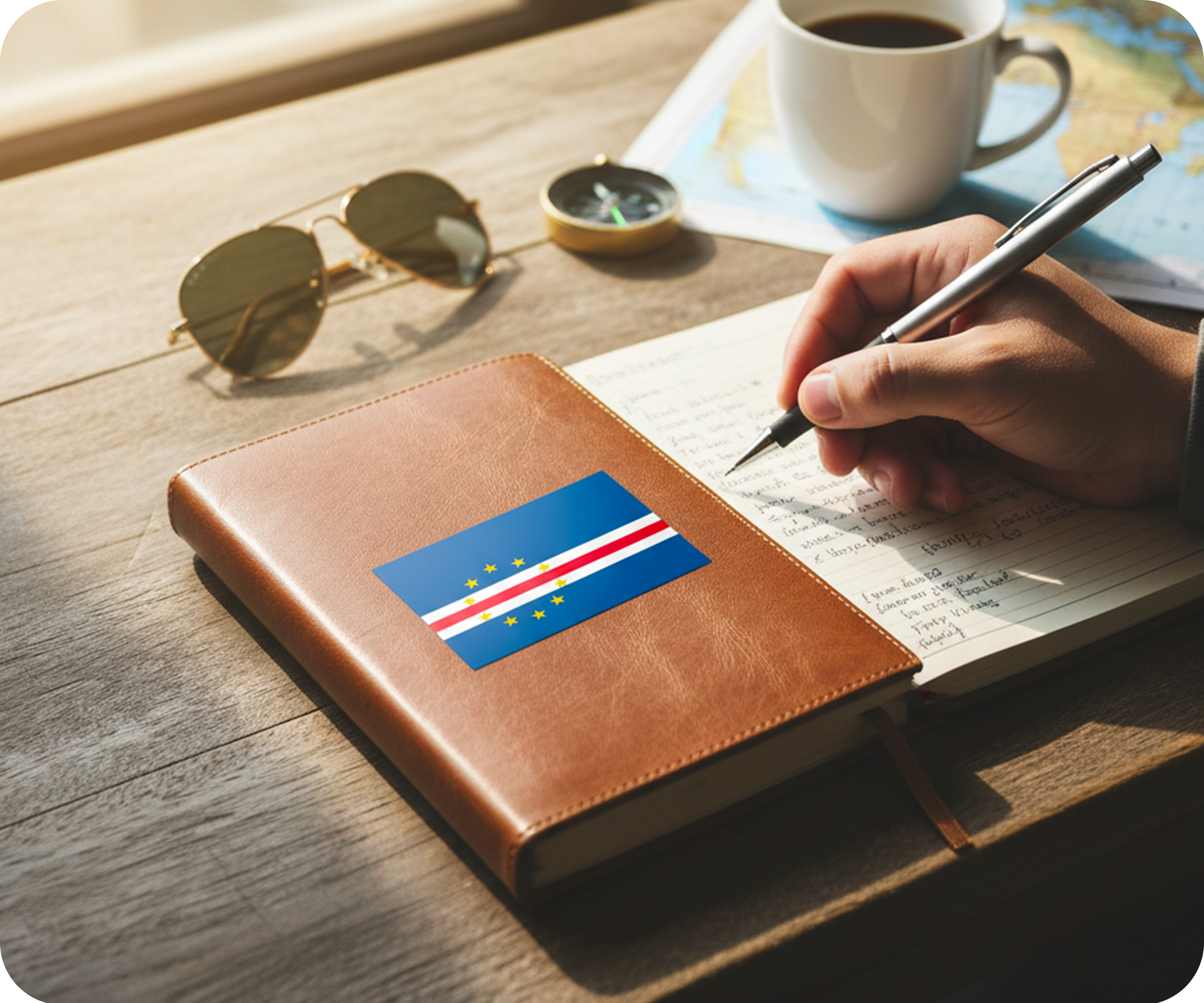 20 X Cape Verde Flag Stickers