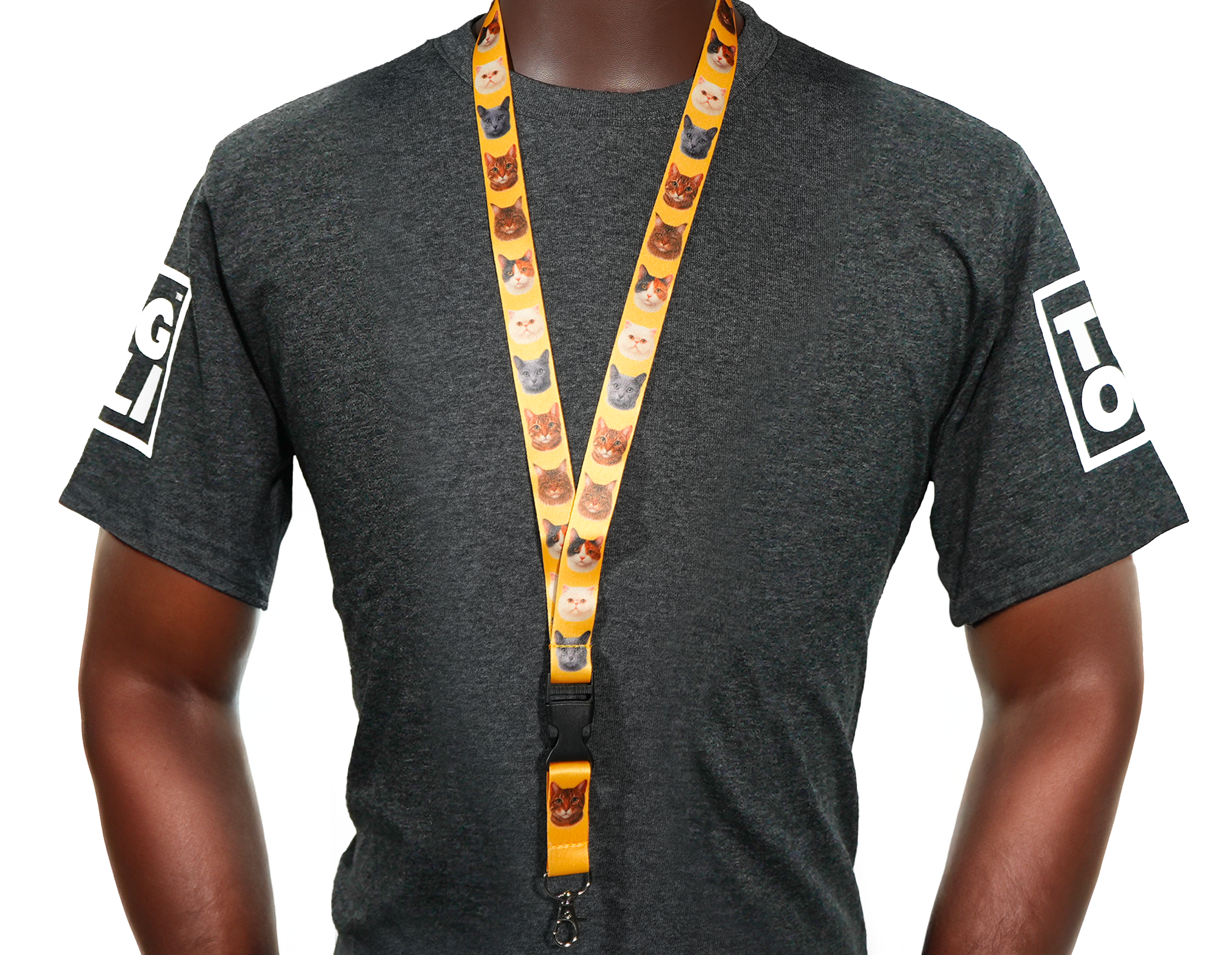 Cute Cats Lanyard – Adorable Cat Faces Double-Sided Print