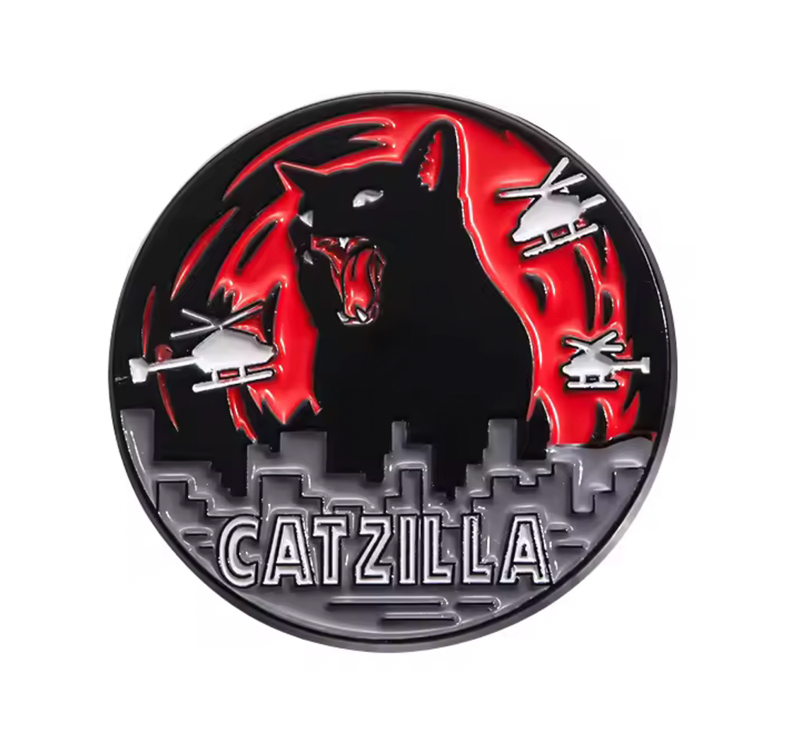Catzilla Pin Badge