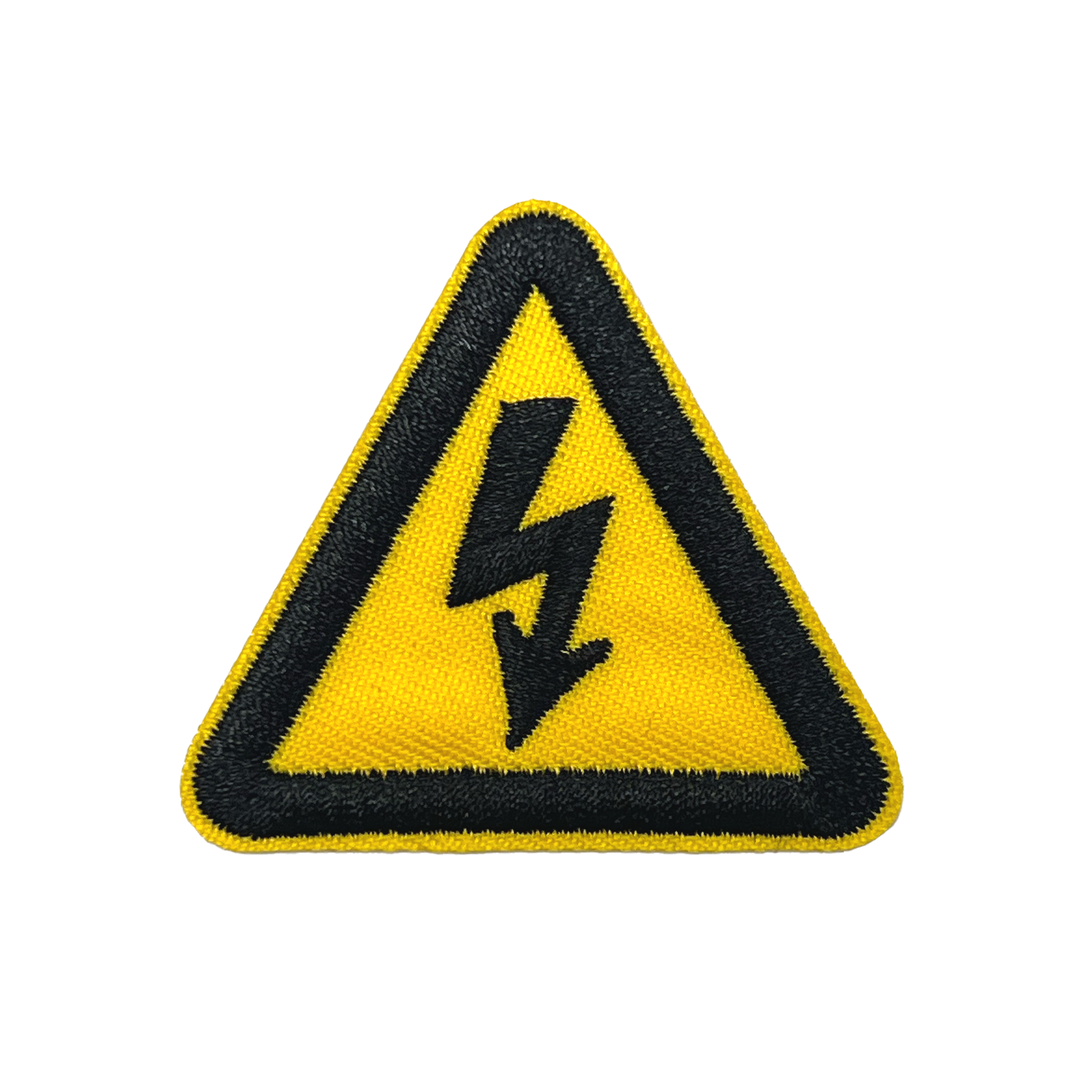Electric Shock Triangle Hazard Embroidery Patch (5cm)