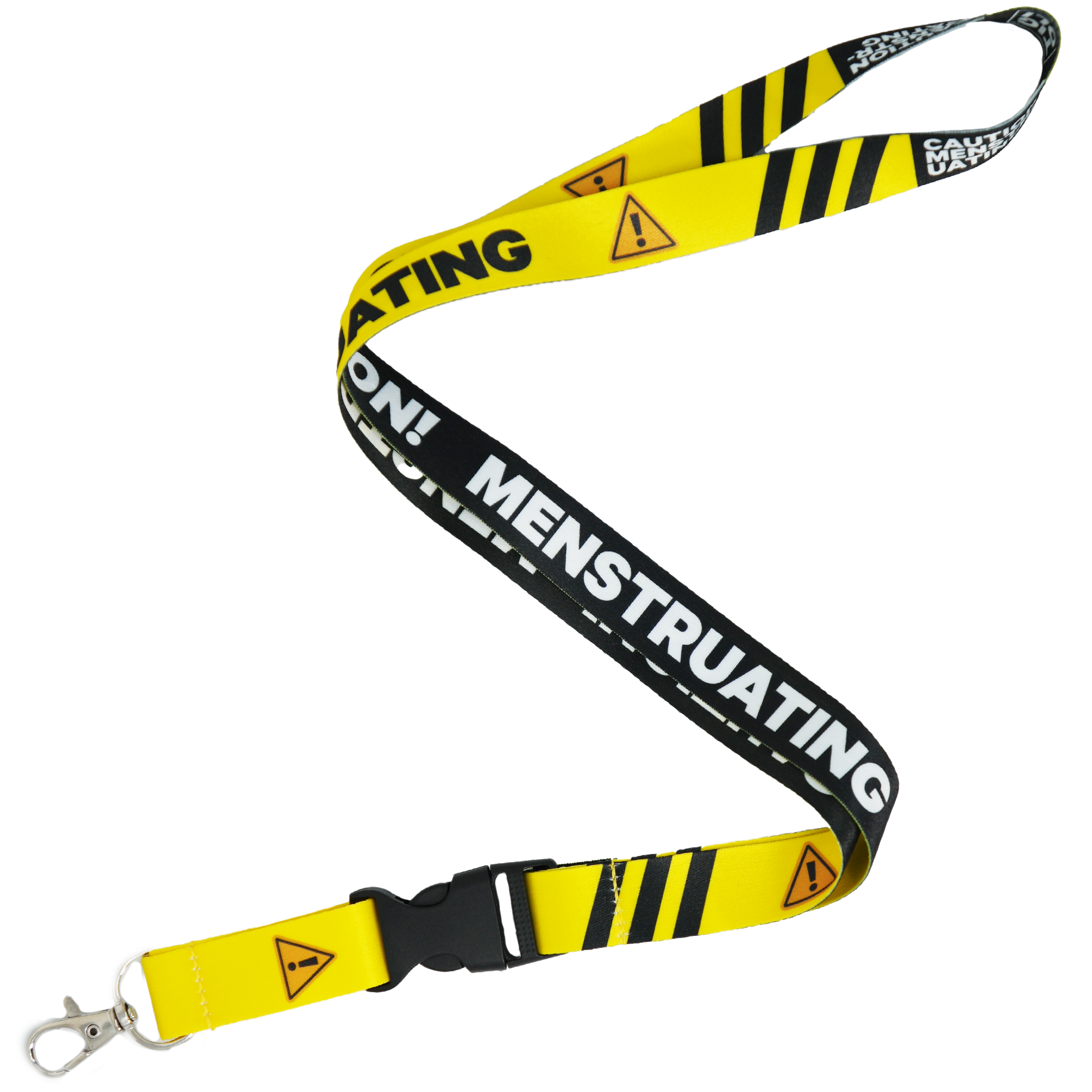 Mensturating Period Caution! Funny Lanyard