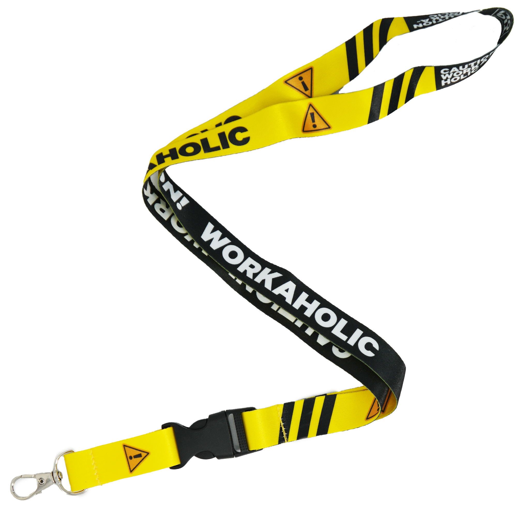 Workaholic Caution! Funny Lanyard
