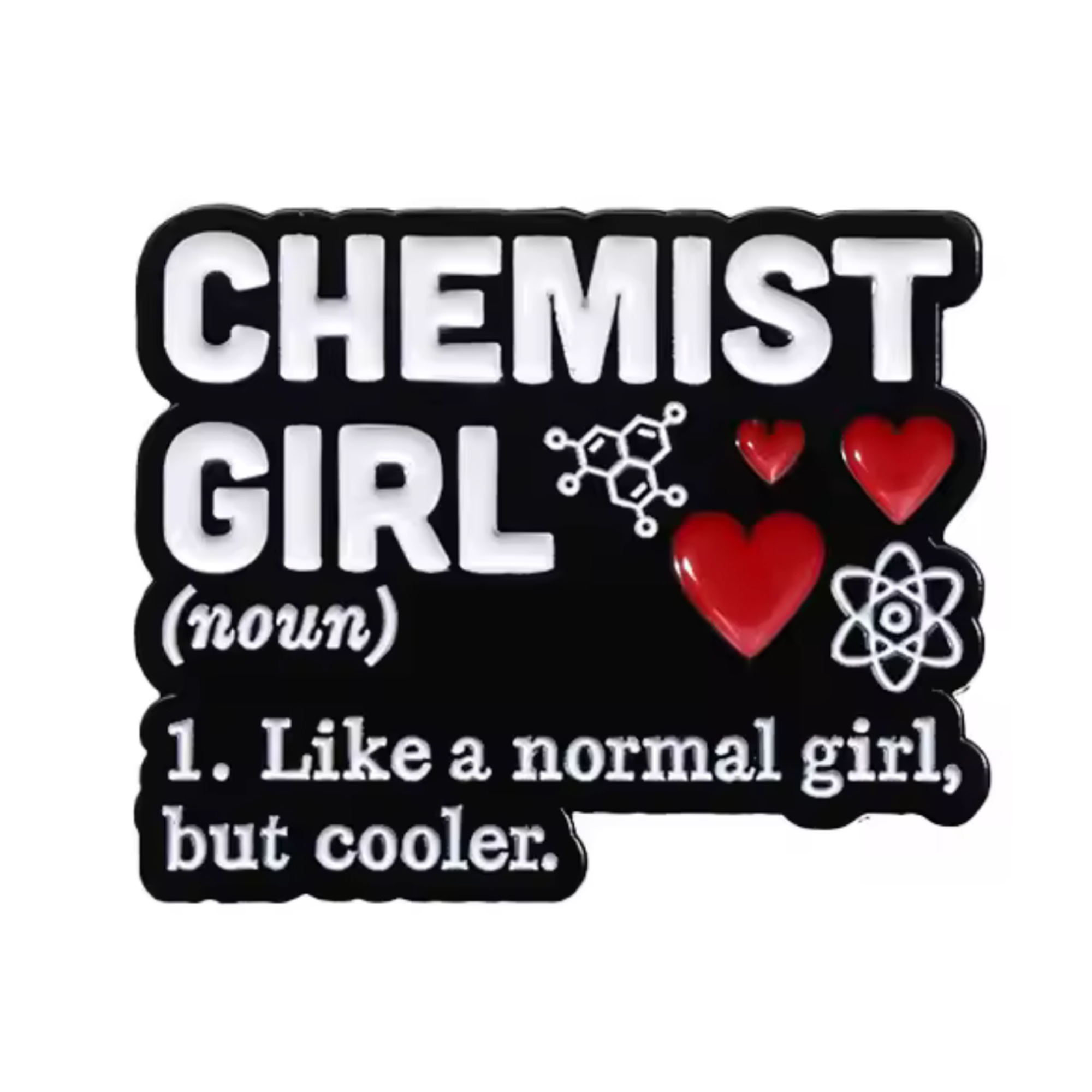 Chemist Girl Science Pin Badge