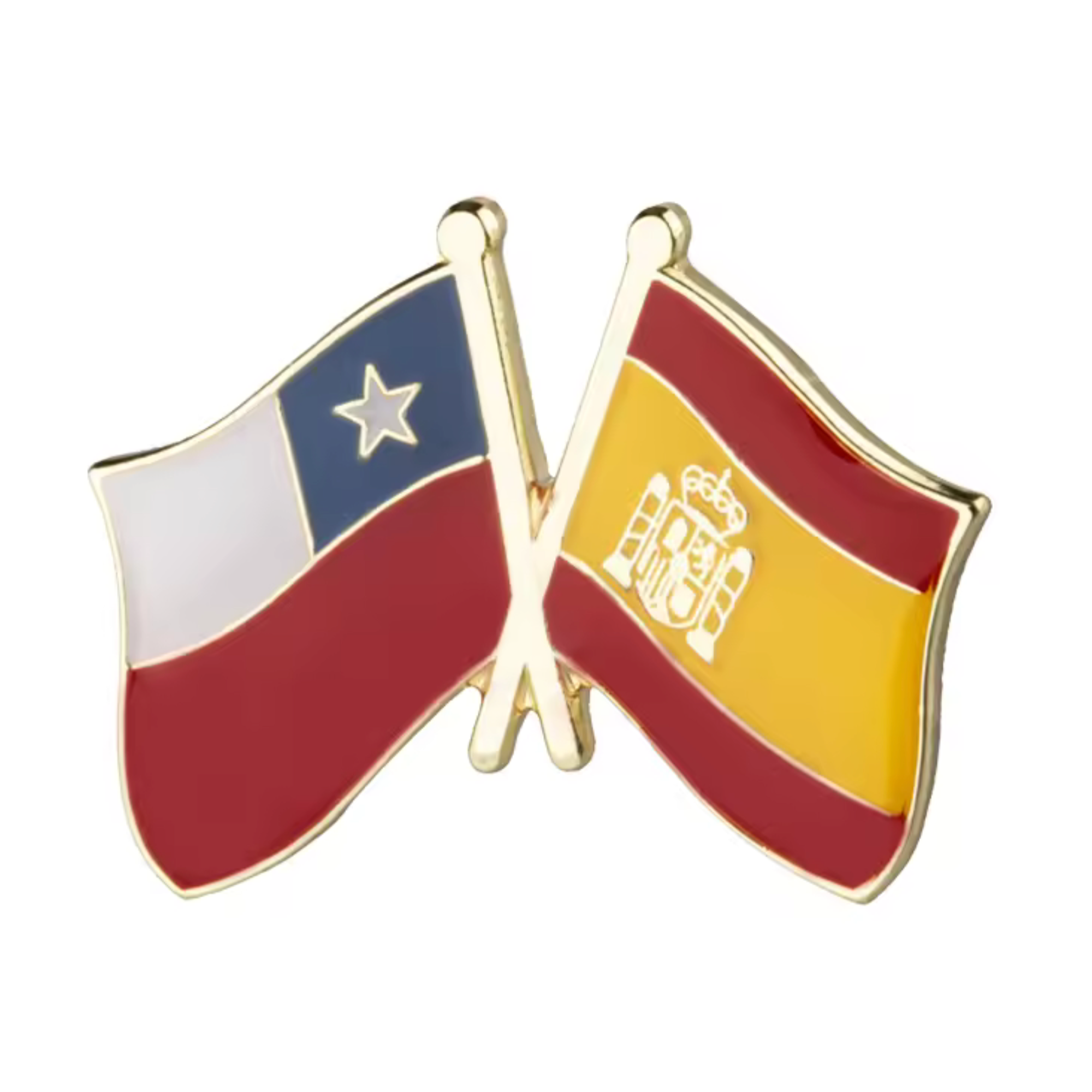 Chile & Spain Friendship Pin Badge