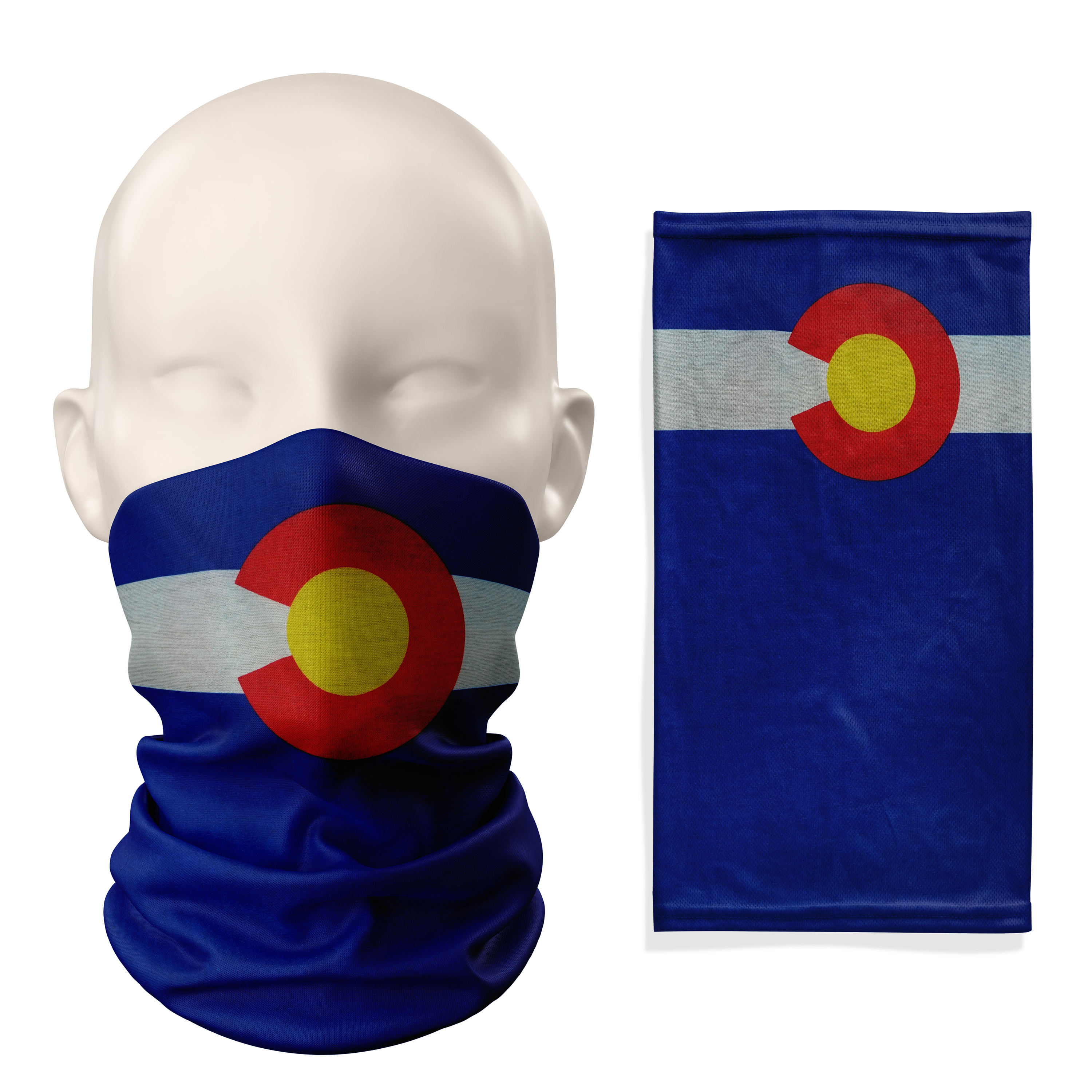 Colorado State Flag Snood – Breathable Mask Neck Gaiter Face Covering