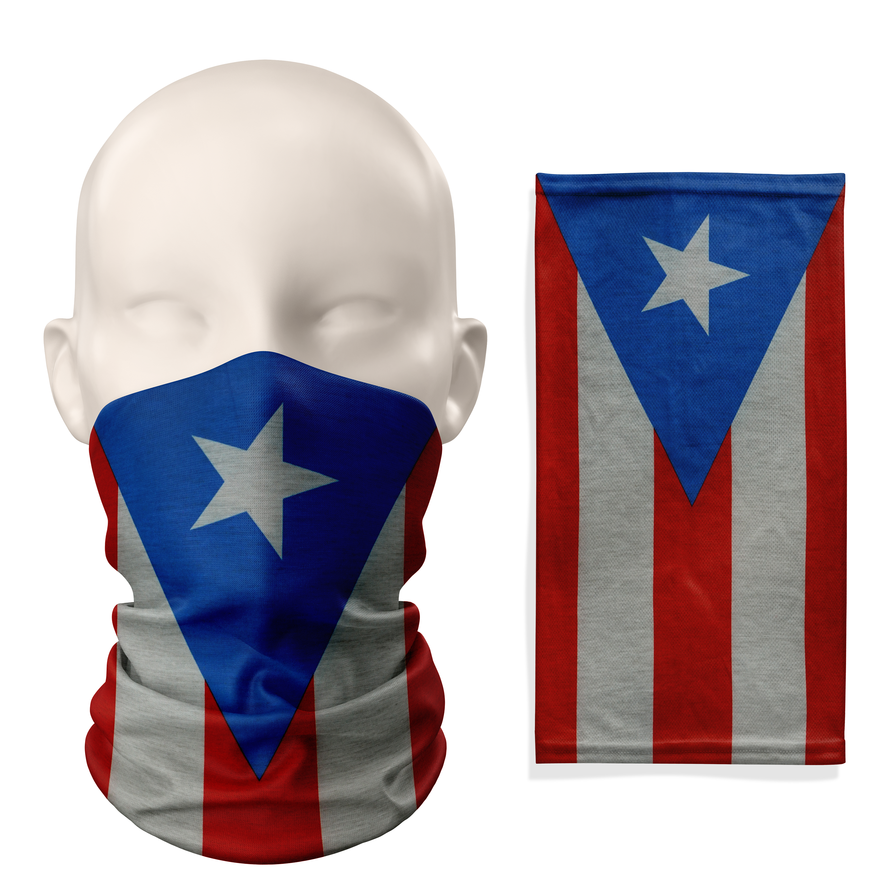 Puerto Rico Flag – Breathable Mask Neck Gaiter Face Covering