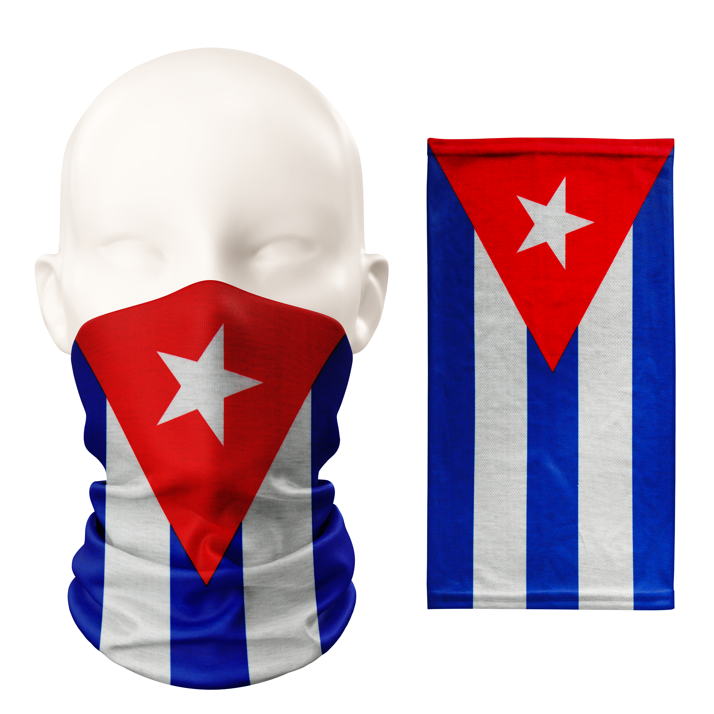 Cuba Flag Snood – Breathable Mask Neck Gaiter Face Covering