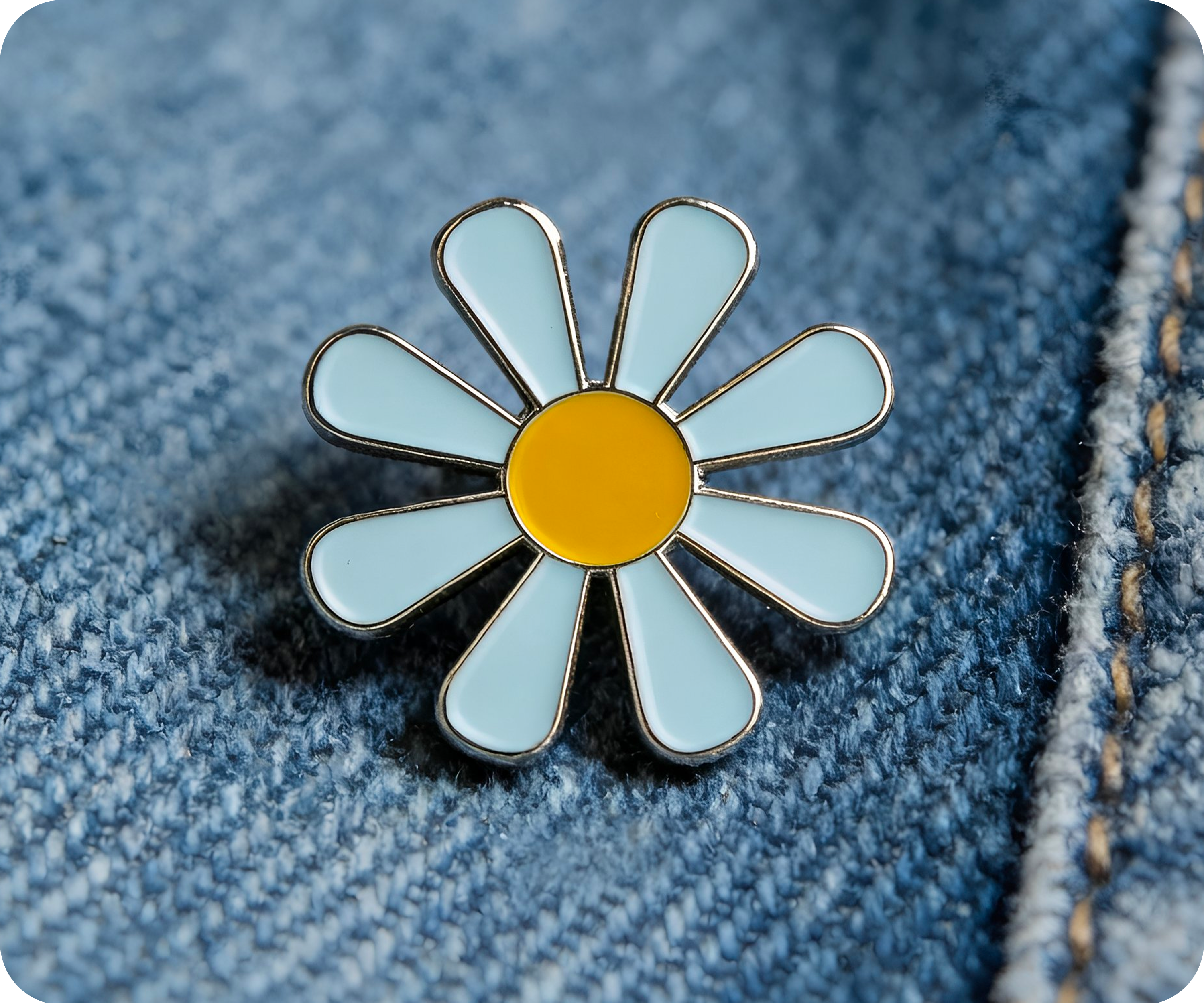 Pin con forma de flor de margarita